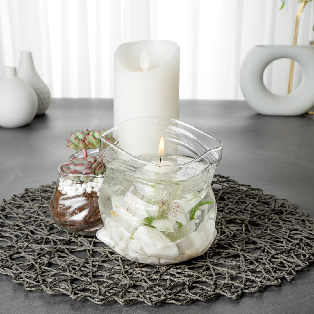 22 oz Round Clear Glass Unzipped Bag Bowl - 4.75