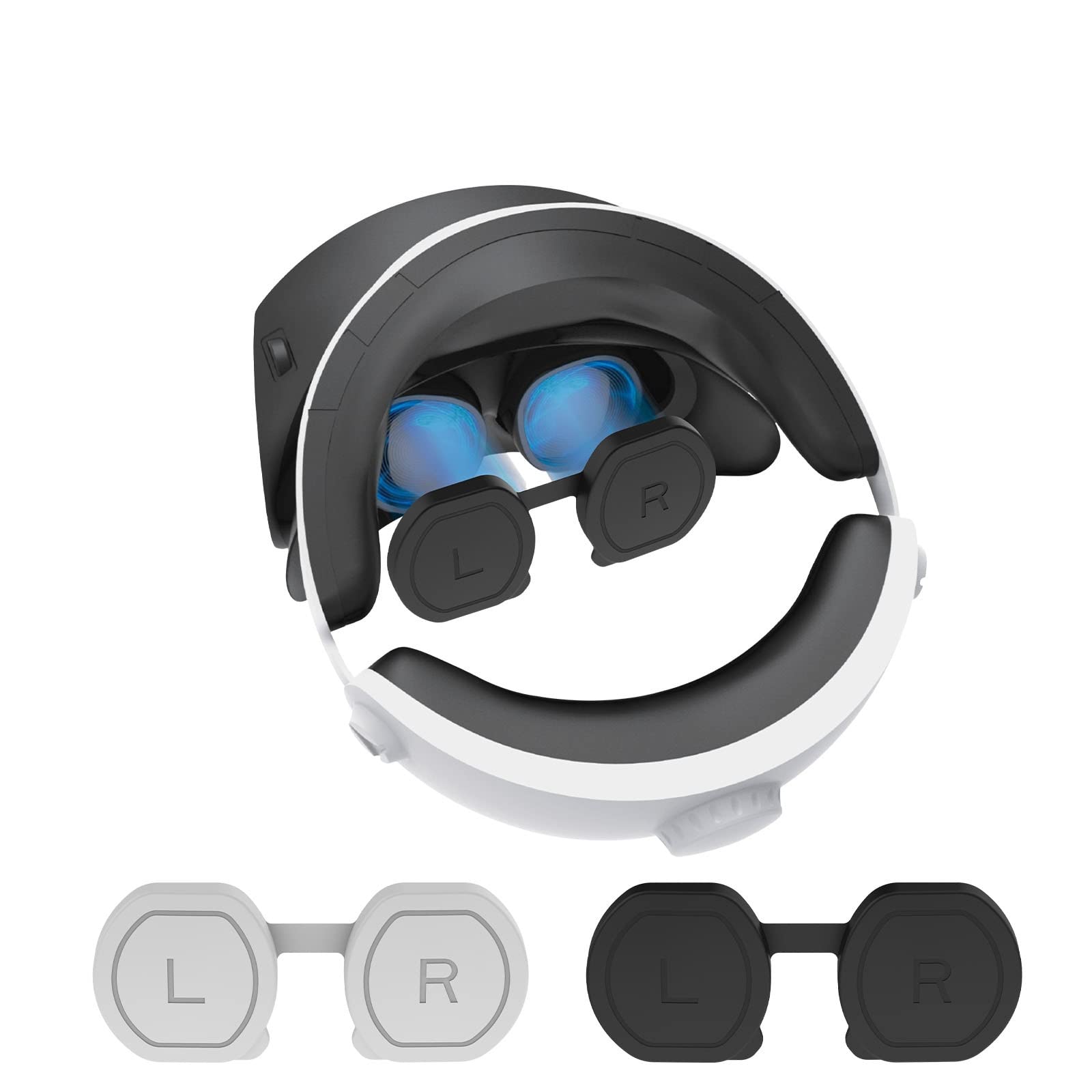 Sony PS VR2 Lens Cover - Silicone Anti-Scratch Protective Pad Accessories for Playstation VR2 Headset (Black) | Perfect for Gaming, VR Experiences & Lens Protection