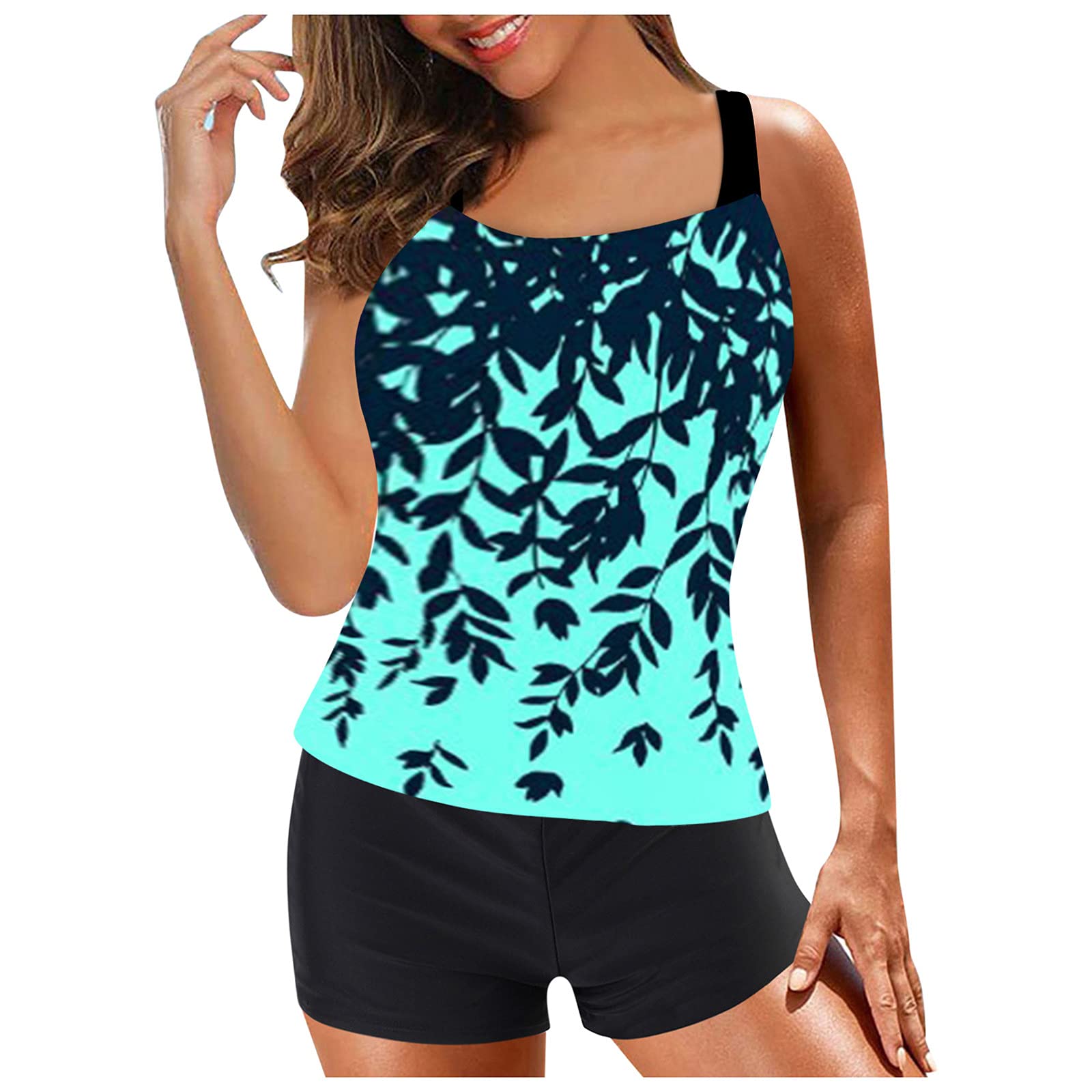 Xiloccer Women's Designer Swimsuits - Tankini Two Piece Bathing Suit for Plus Size Women | High Waisted Swimwear for Beach, Pool & Vacation | Comfortable & Stylish Swimwear for Curvy Figures