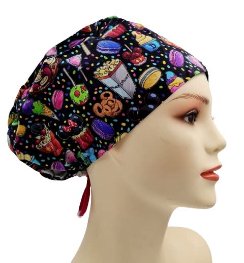 Adjustable Euro Work Cap for Women - Stylish & Comfortable Snacks Candy Design - Perfect for Outdoor Work, Hiking & Casual Wear