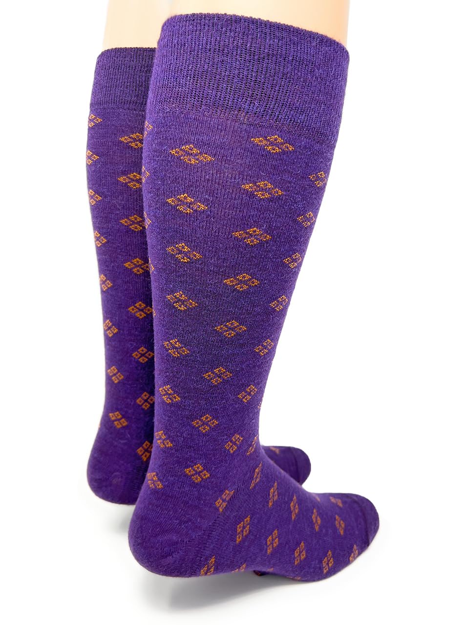 Premium Diamond District Baby Alpaca Wool Dress Socks for Men & Women - Soft Warm Luxury Socks for Office, Formal Events & Winter Comfort