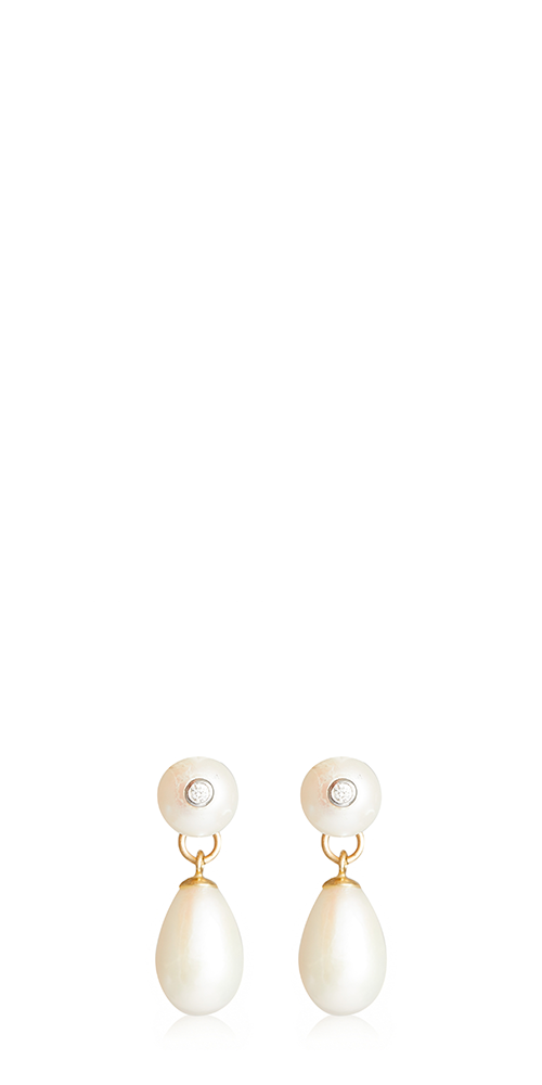 Bijoux De La Mer Pearl Earrings - Genuine Pearl Stud Earrings for Women, 925 Sterling Silver Jewelry, Classic & Elegant Gift for Her - Perfect for Weddings, Parties & Special Occasions