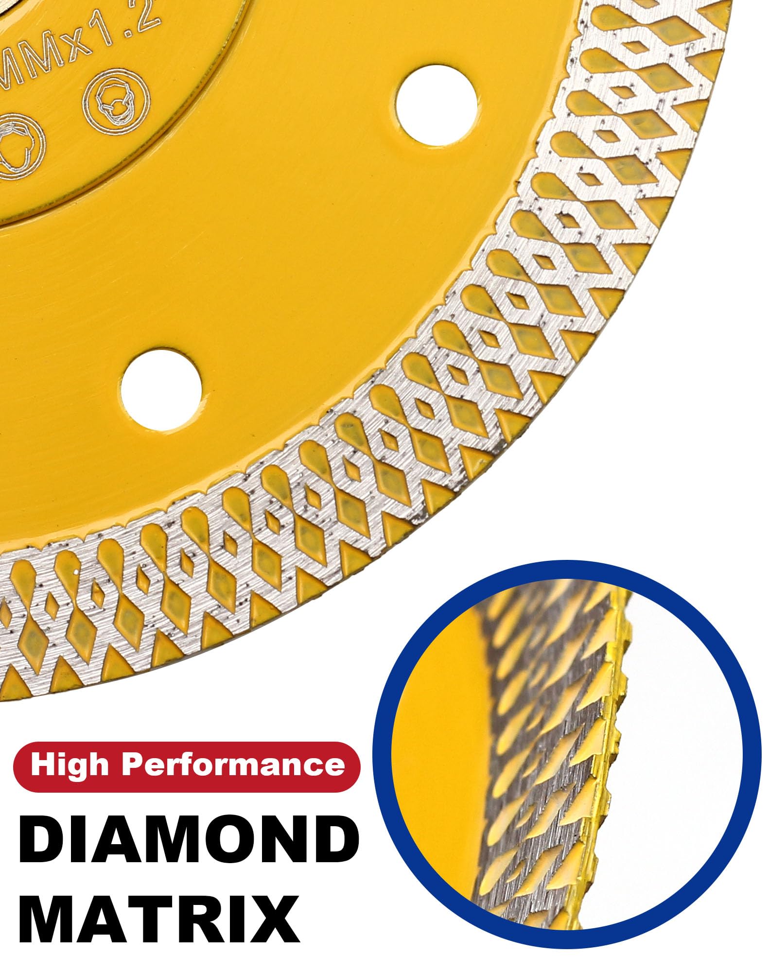 OSTEK 5-Pack 4.5 Inch Super Thin Diamond Tile Blade - Premium Porcelain Granite Marble Ceramic Cutting Disc - Perfect for DIY Home Renovation & Professional Tile Installation Projects