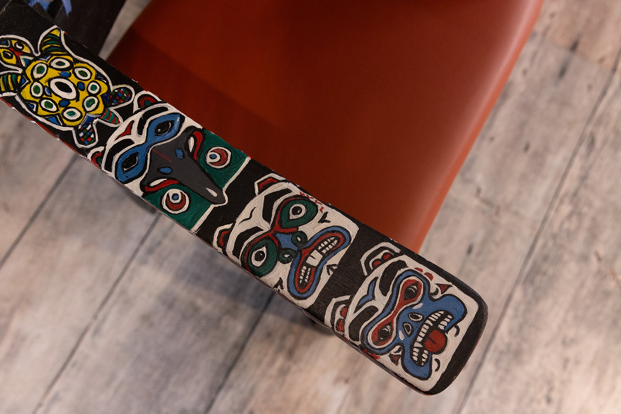 Native Haida Chair - Handcrafted Wooden Dining Chair with Indigenous Art - Perfect for Home, Office & Cultural Decor