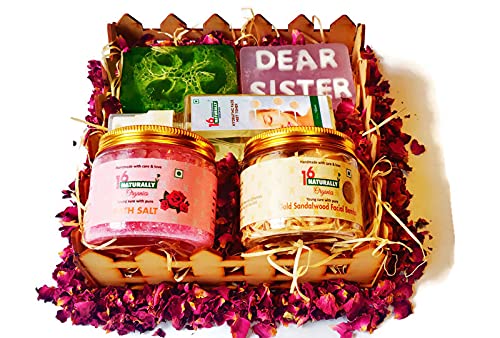 Organic Skin Care Gift Basket for Sister - Luxurious Spa Set with Natural Skincare Products - Perfect for Birthday, Christmas, and Self-Care Moments