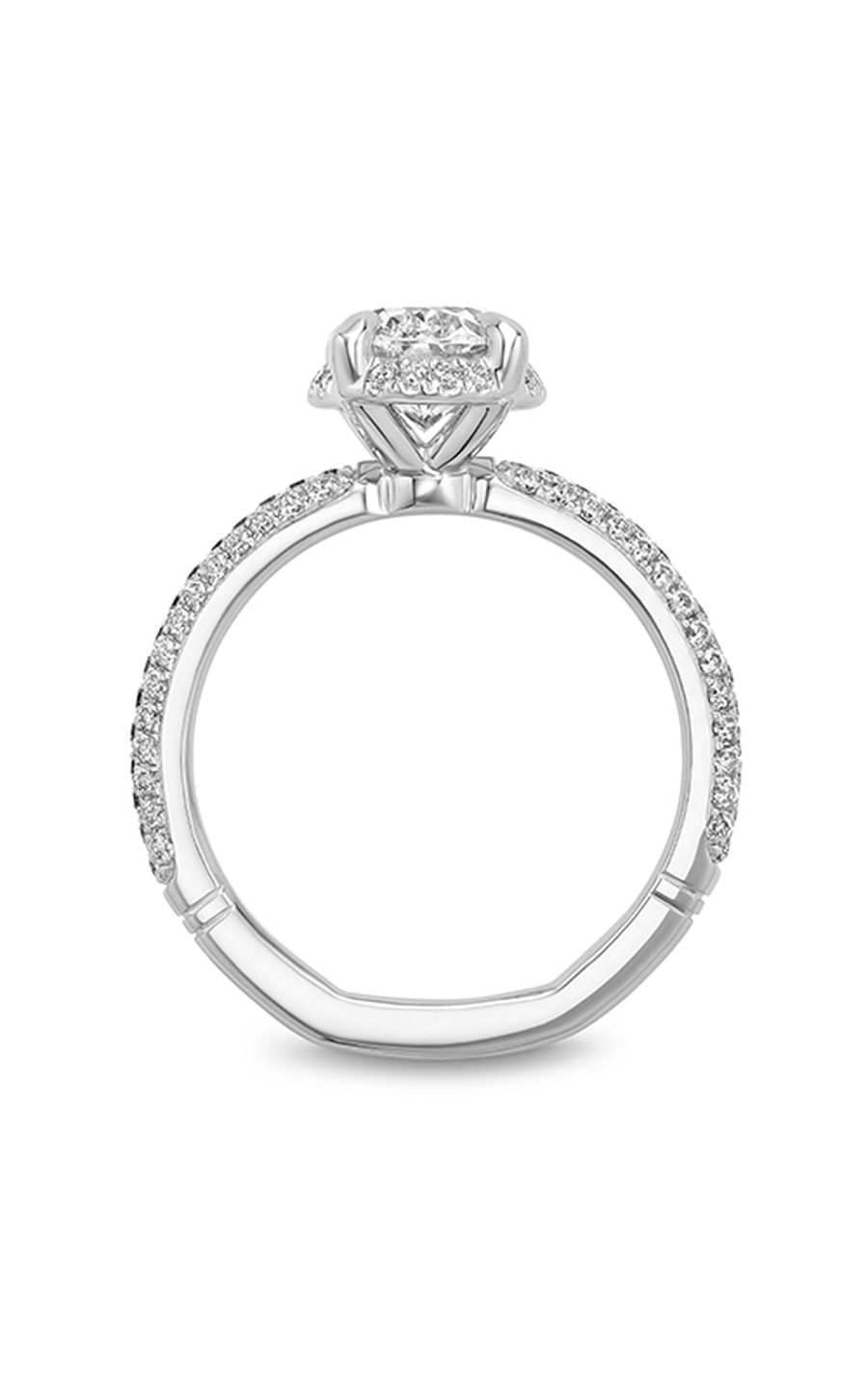 Noam Carver Atelier A041 02A Engagement Ring - 14K Gold Solitaire Diamond Ring for Women, Perfect for Proposals, Anniversaries & Special Occasions