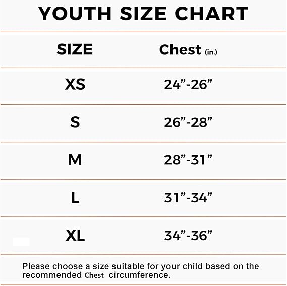 COOLOMG Youth Football Padded Compression Shirt with Chest & Shoulder Protection - CF004 - Lightweight Armor for Tackle Football Practice & Games
