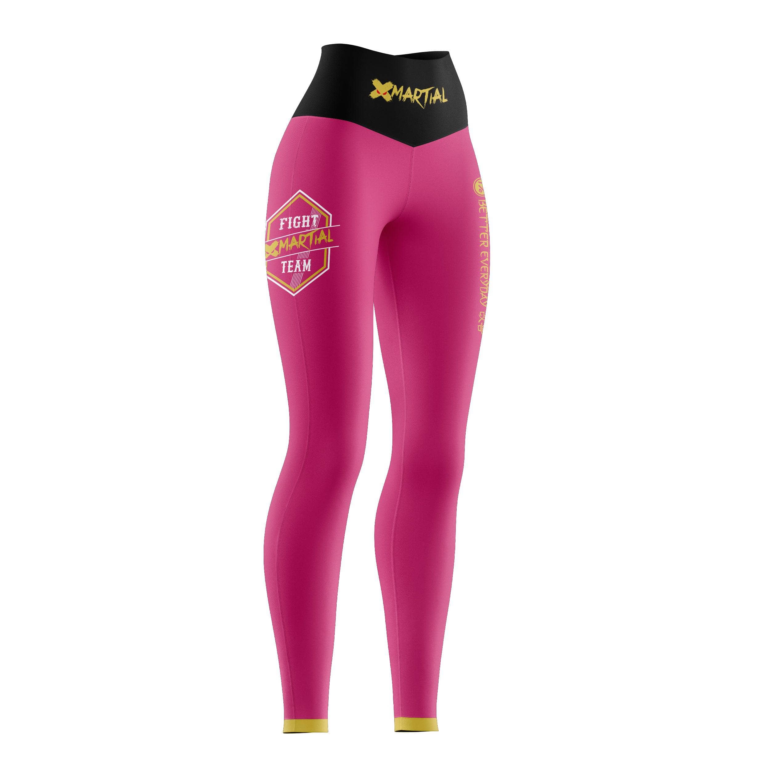 XMartial Kill Level Fight Team Women's BJJ Spats - High Performance Brazilian Jiu-Jitsu Leggings for MMA & No-Gi Training - Perfect for Competition & Gym Workouts