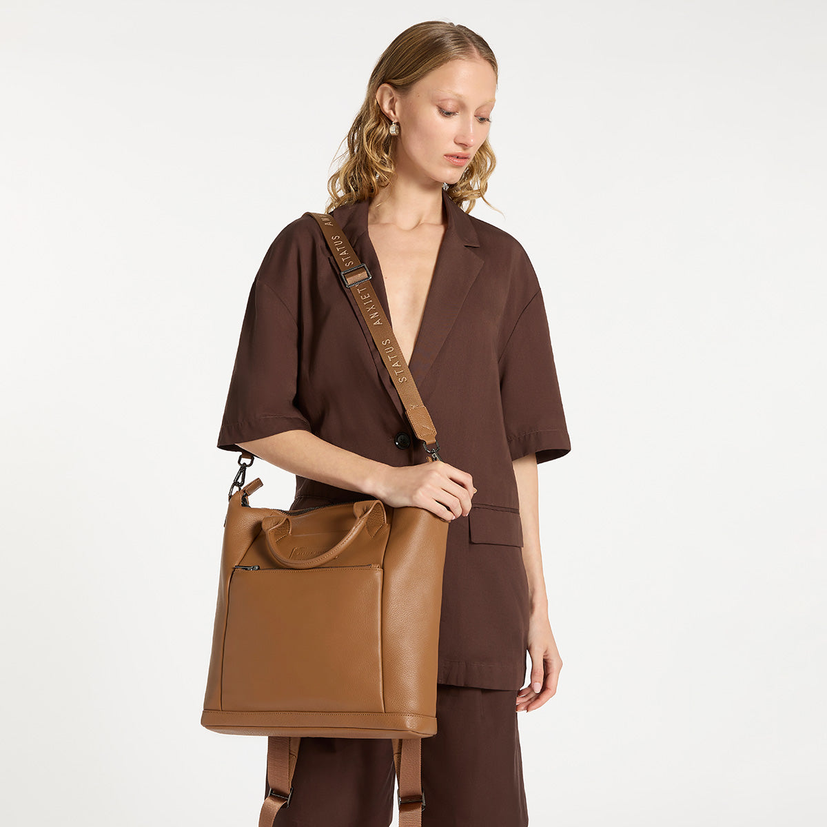Mini Waves Crossbody Bag in Camel Color - Stylish and Compact Purse for Women, Perfect for Everyday Use, Travel, and Casual Outings