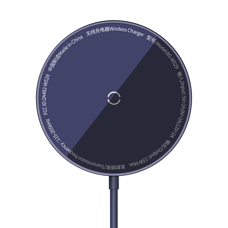 Baseus Simple Mini3 15W MagSafe Wireless Charger - Fast Charging for iPhone 12/13/14, Purple - Perfect for Home, Office & Travel