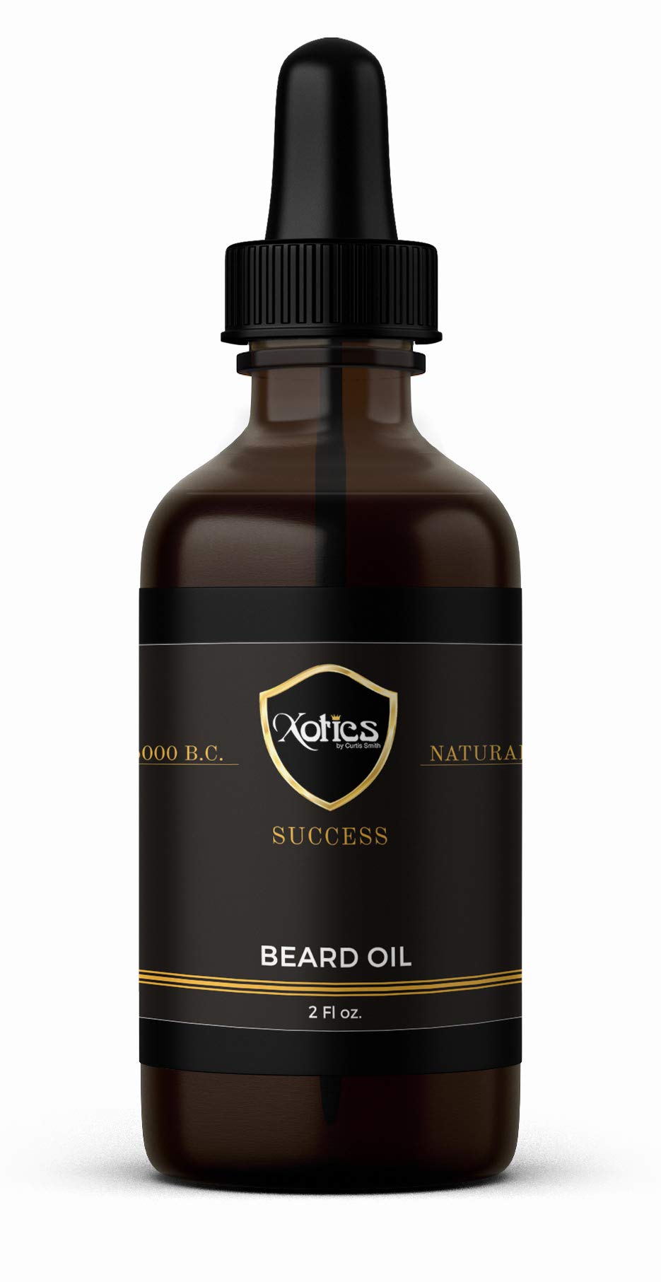 Xotics Natural Beard Growth Oil for Men - 100% Pure Organic Mustache & Beard Oil to Stimulate Growth, Thicken & Strengthen Facial Hair - Fast Absorbing Citrus Scented Beard Oil (2oz) - Perfect for Daily Grooming, Beard Care Routine & Styling