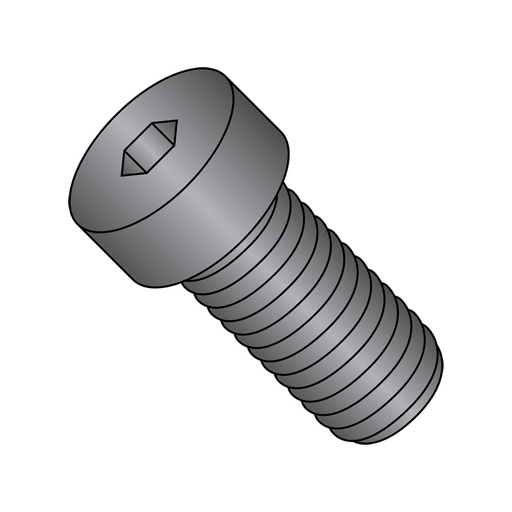 Black Oxide Alloy Steel Cap Screws 10-24 Thread (Pack of 100) - Ideal for Machinery & DIY Projects