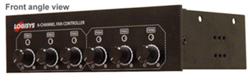 Logisys FP600BK 6 Channel PC Fan Controller - Adjustable Speed Cooling System for Gaming PC, Workstation, and Server Use