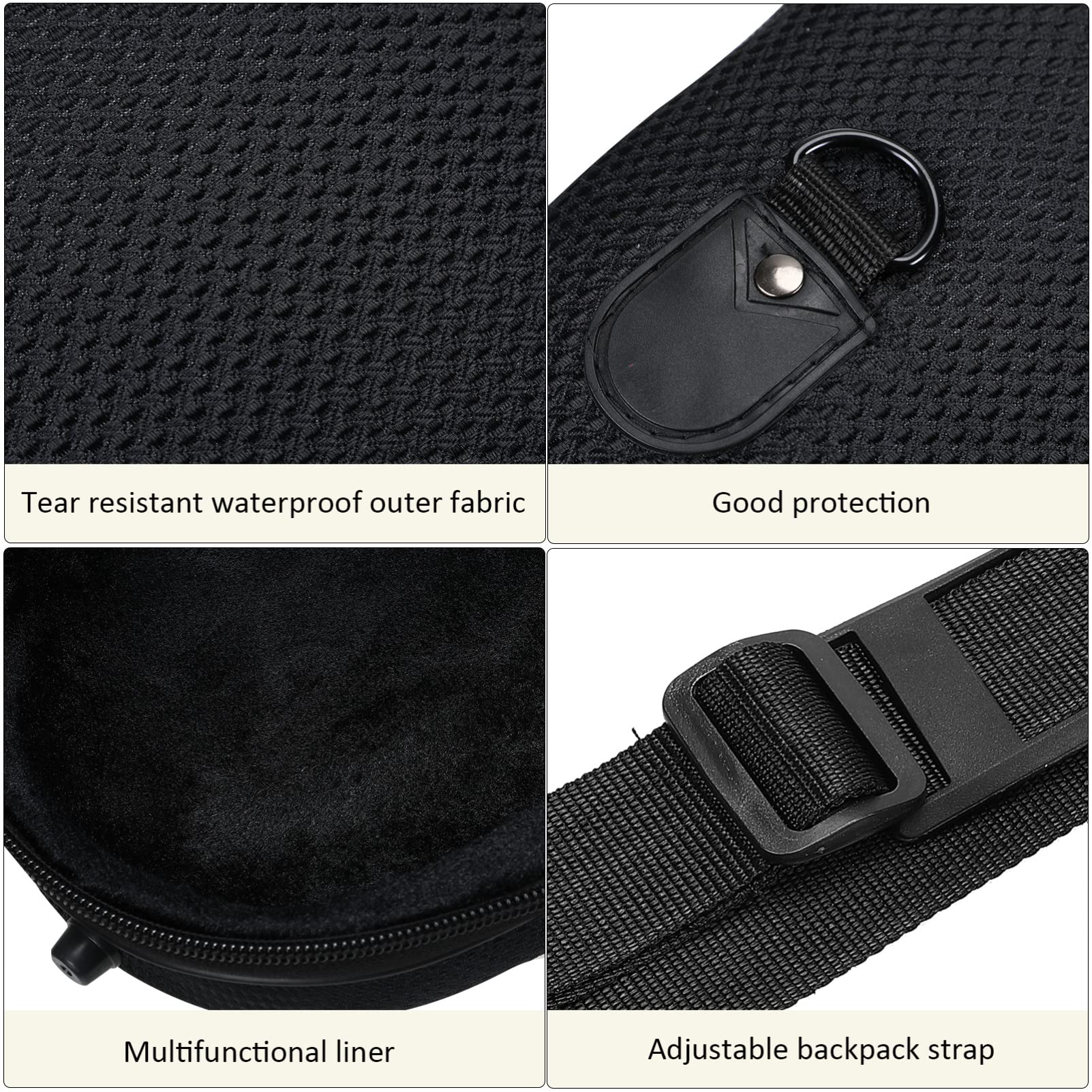 ERINGOGO Alto Saxophone Case with Removable Shoulder Straps - Soft Padded Saxophone Gig Bag, Lightweight Black Backpack for School, Band Practice & Travel