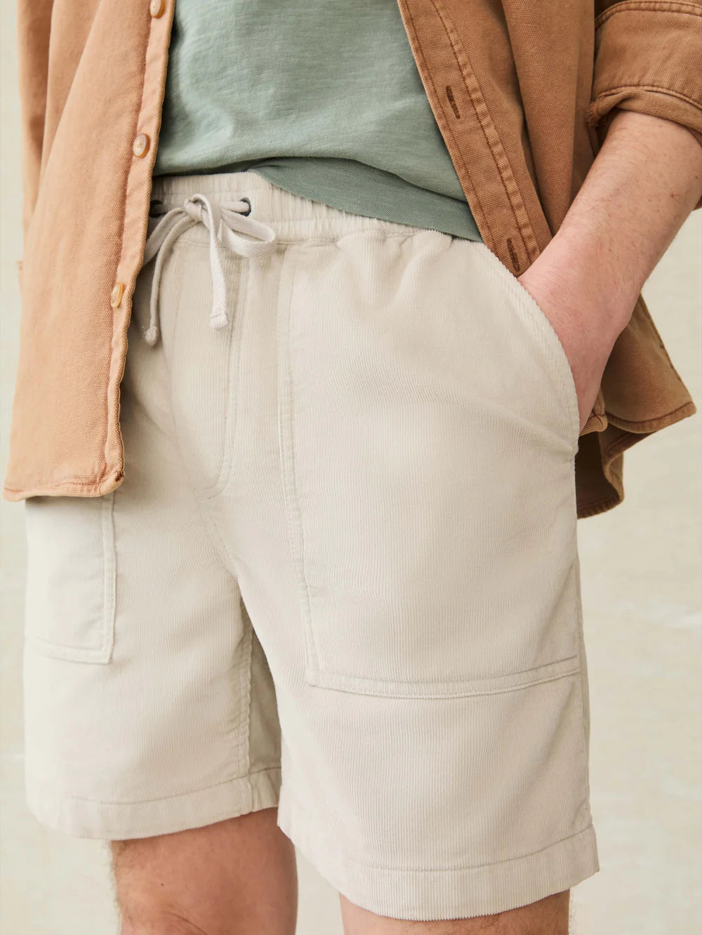 FAHERTY SLD CORD SHORT - Premium Cotton Shorts for Men | Comfortable & Stylish Summer Wear | Perfect for Beach, Gym, and Casual Outings