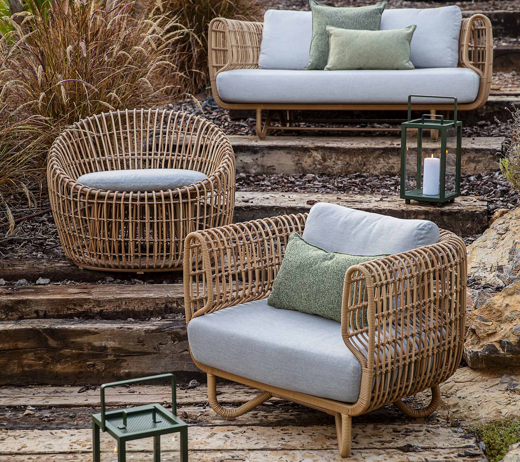 Round Hanging Egg Chair - Indoor/Outdoor Rattan Swing Chair with Stand & Cushion for Patio, Garden, Balcony, or Living Room Relaxation