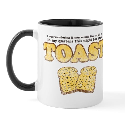 White/Black Inside - Toast (Vintage Look) Mug