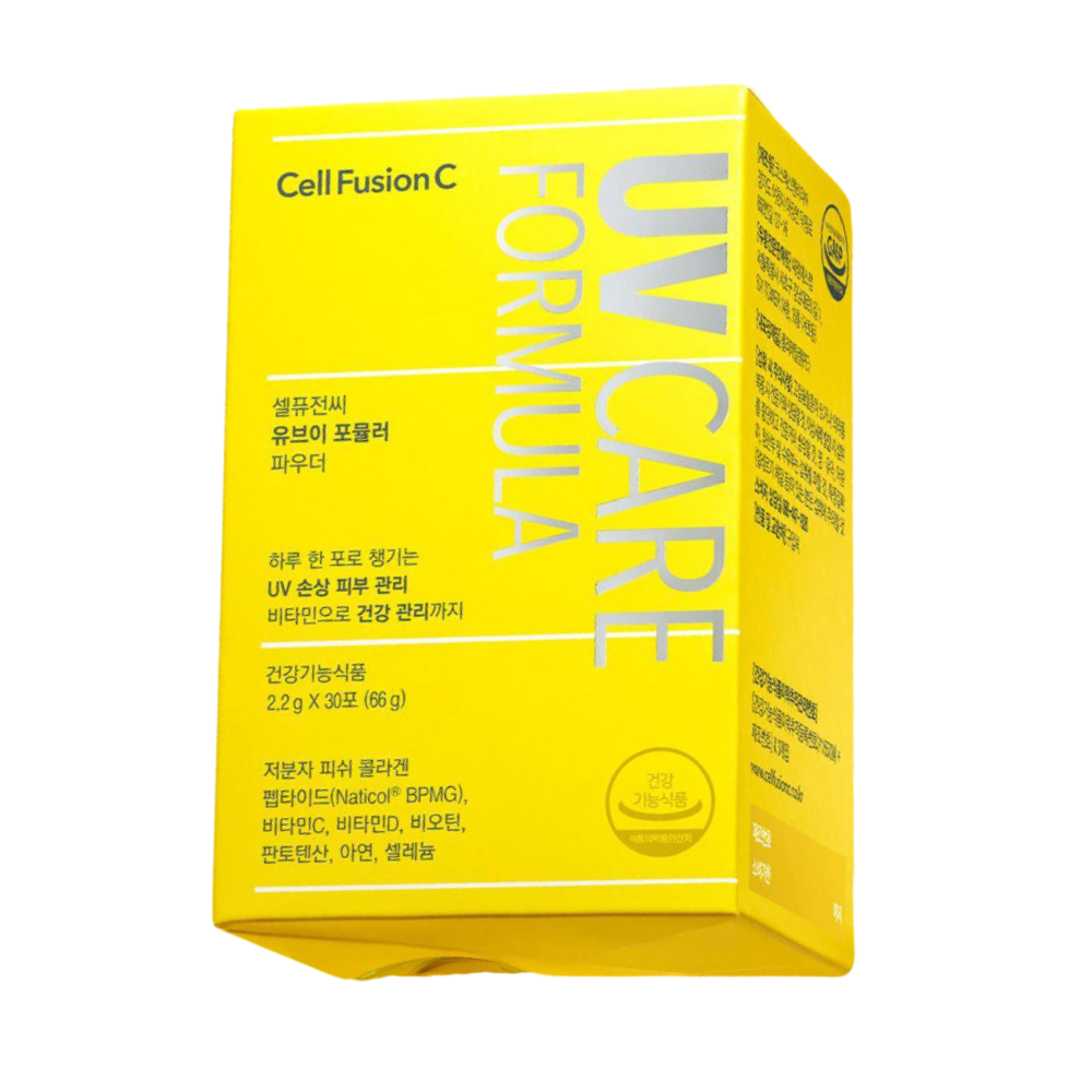 Cell Fusion C UV Care Formula Powder - 30 Count | Sun Protection & Brightening Skincare for Daily Use | Perfect for Outdoor Activities & Anti-Aging Routine