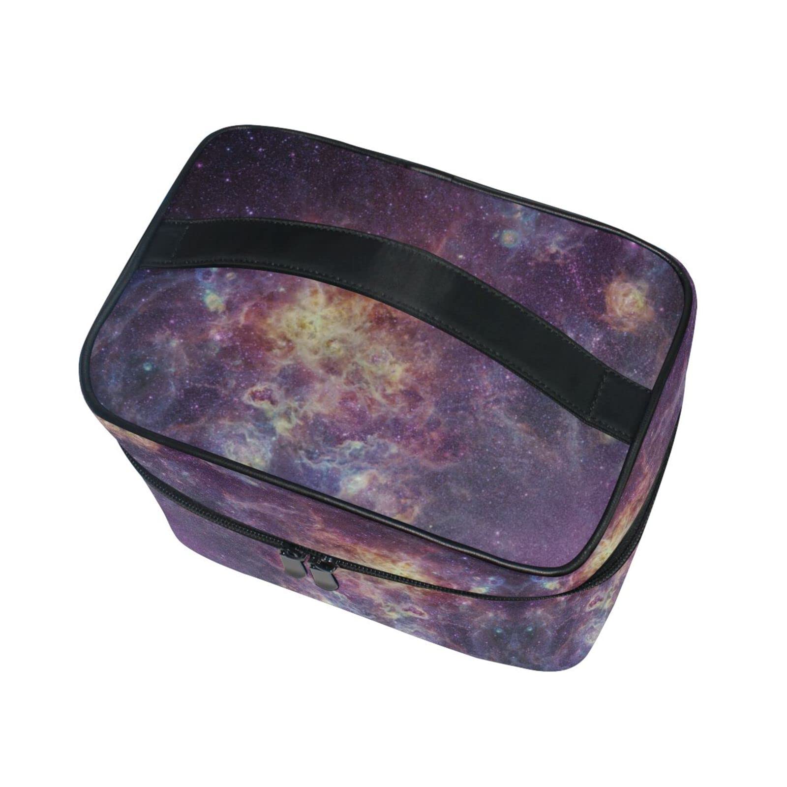 Starry Sky Nebula Cosmetic Bag - Waterproof Makeup Pouch for Women & Girls | Travel Toiletry Organizer with Zipper for Cosmetics, Brushes & Accessories | Perfect for Travel, Gym, Beach & Daily Use