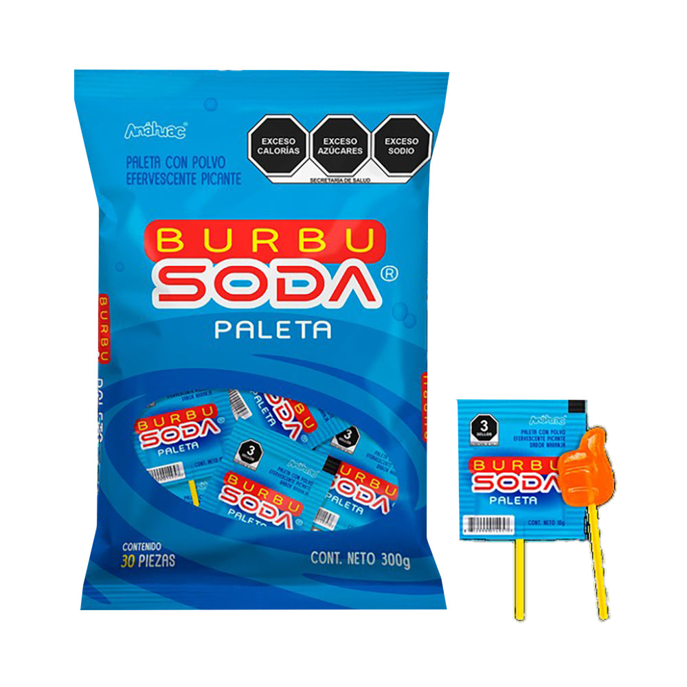 Dulces Anáhuac Burbusoda Lollipops | 12 Count Bag | Mexican Candy for Parties, Gifts & Snacking
