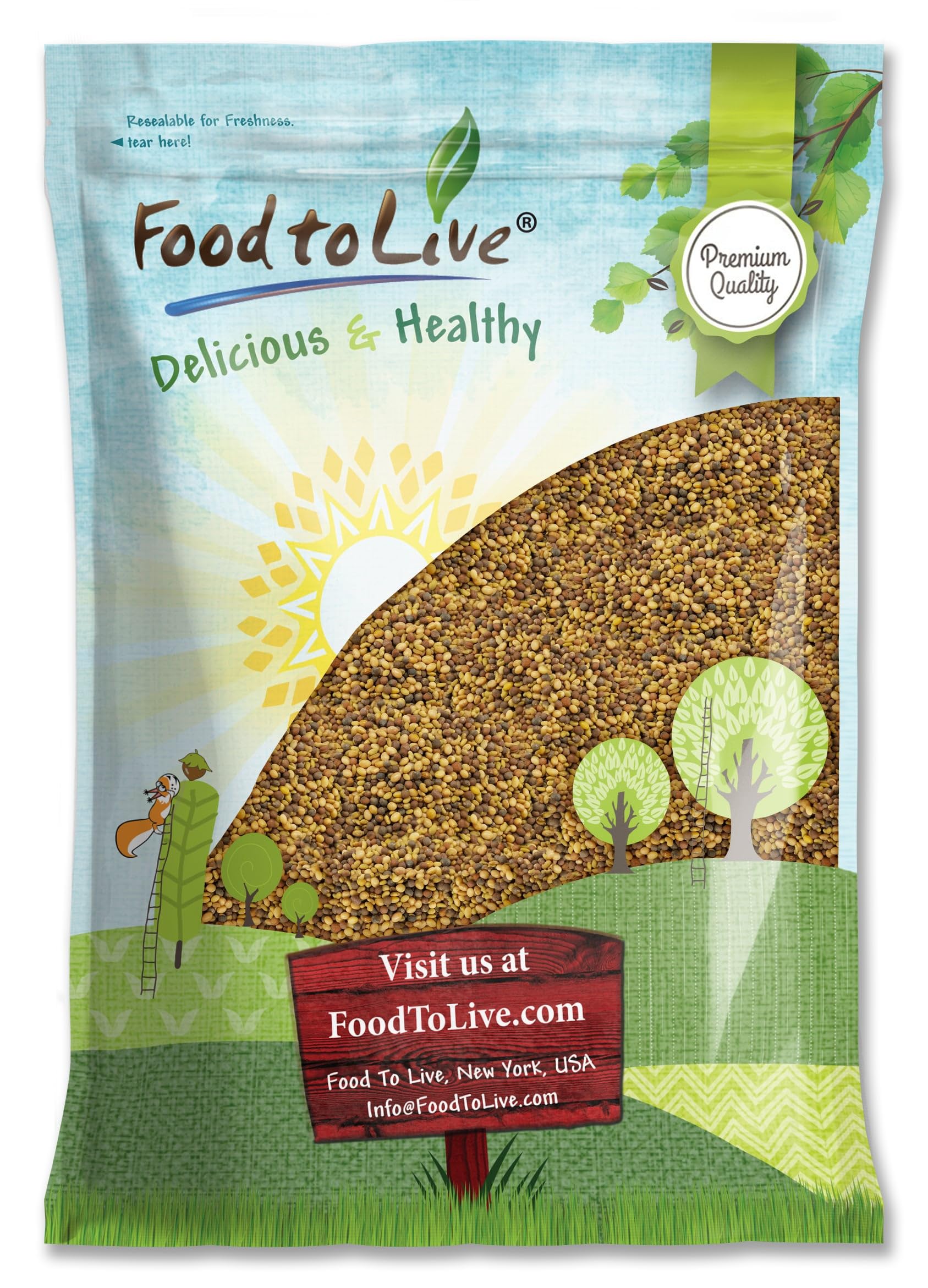 Food to Live - 10lb Organic Antioxidant Sprouting Seed Mix (Broccoli, Clover, Alfalfa) | Kosher, Raw, Vegan | Perfect for Salads, Smoothies & Healthy Snacks