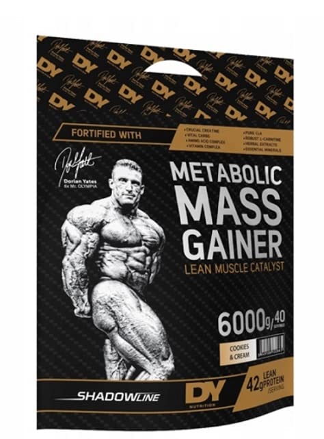 Dorian Yates Metabolic Mass Protein Powder - Cookies & Cream Flavor, 6000g for Muscle Growth & Recovery | Ideal for Bodybuilders & Athletes Post-Workout