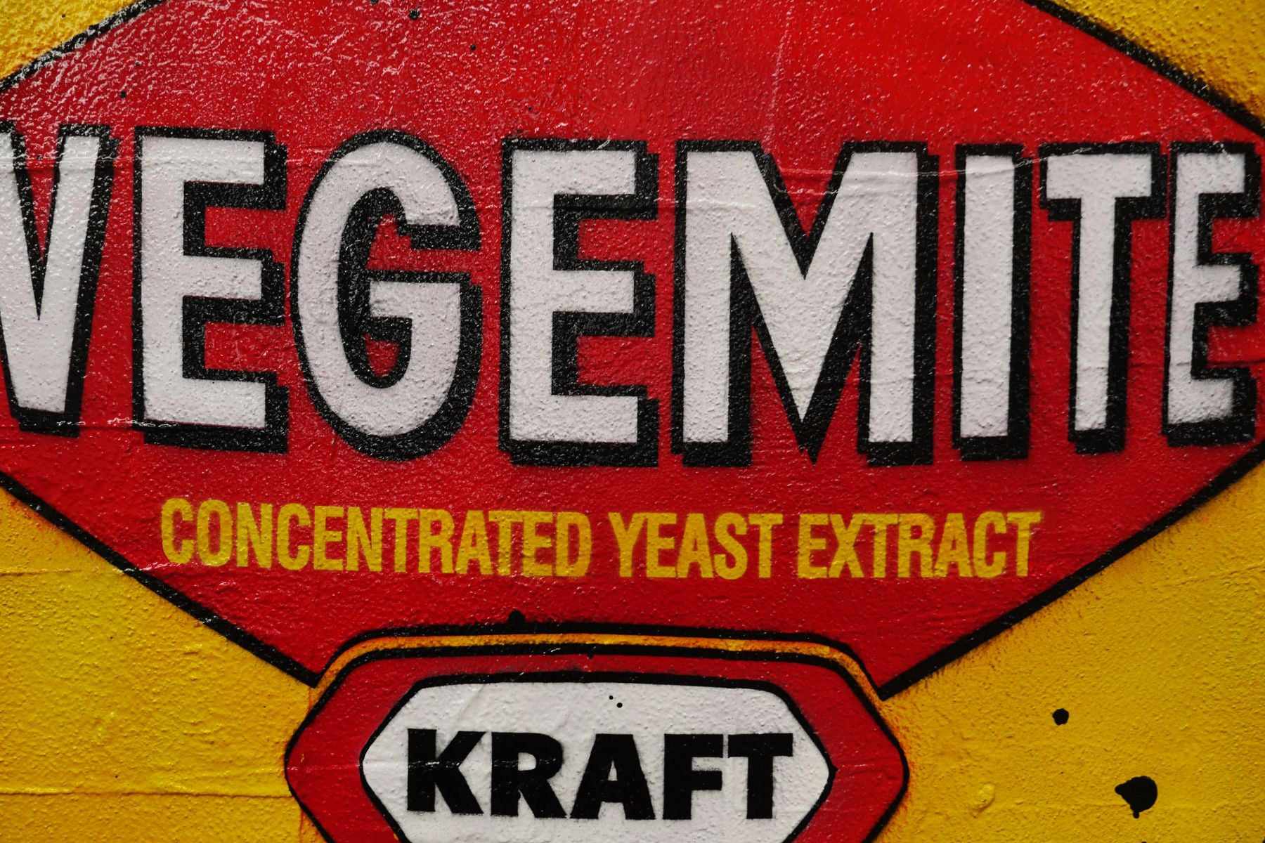 Charcoal Vegemite 75cm x 100cm Textured Urban Pop Art Canvas Painting - Modern Home & Office Wall Decor