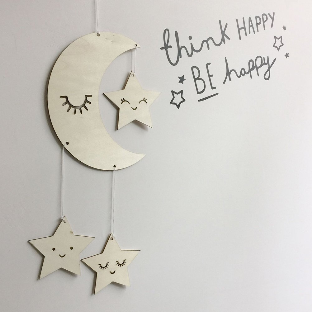 Bestoyard Moon and Stars Baby Mobile - Nursery Ceiling Hanging Decor for Newborns, Baby Showers & Kids Rooms | Perfect for Cribs, Toddler Bedrooms & Gender Reveal Parties