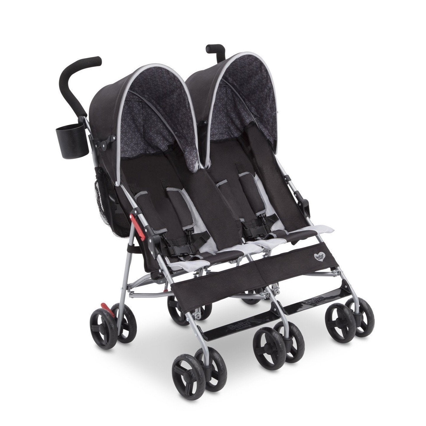 LX Side by Side Double Stroller for Twins - Lightweight & Compact Design - Perfect for Shopping, Travel, and Outdoor Adventures with Two Kids