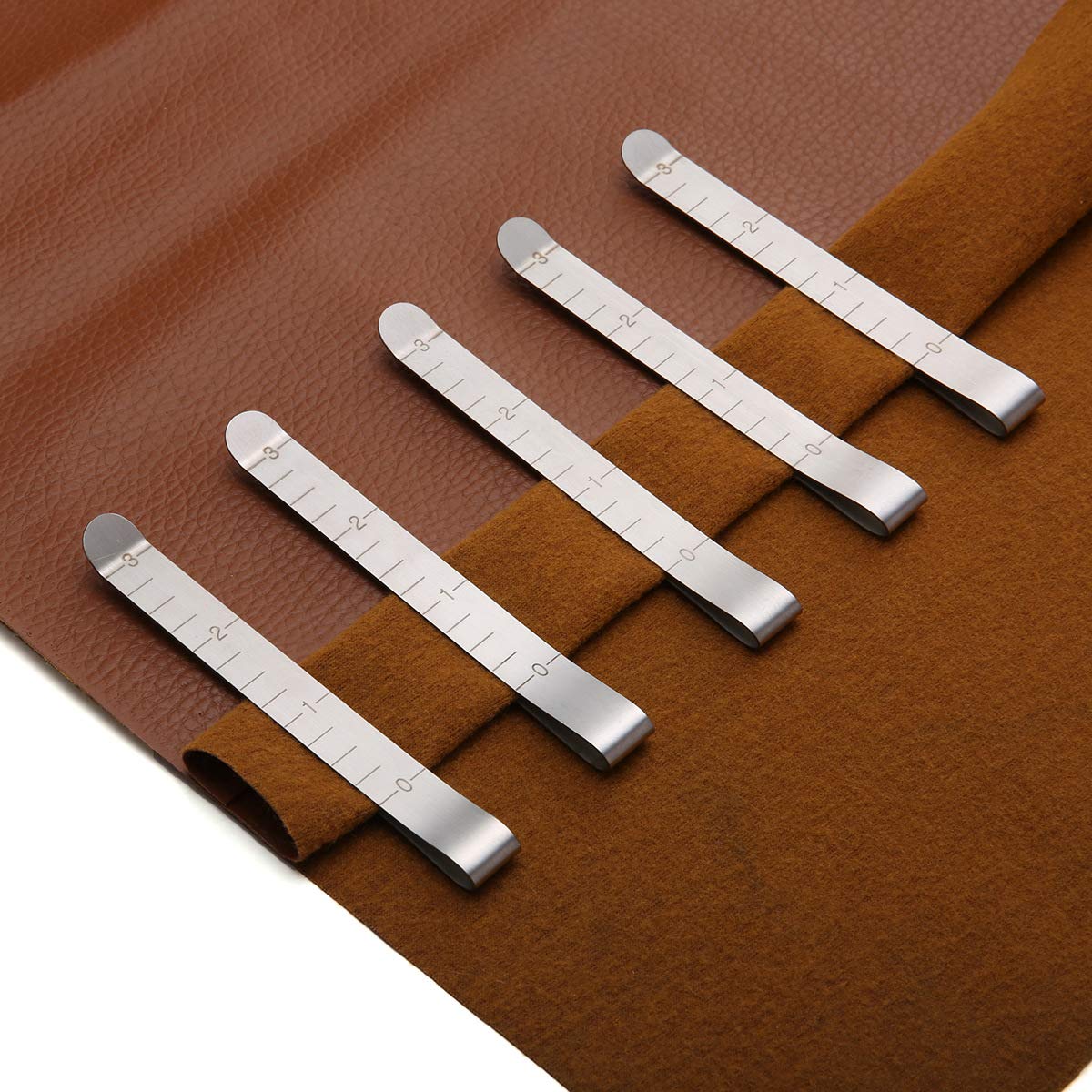 20 Pack Stainless Steel Sewing Clips with 3 Inch Ruler - Perfect for Hemming, Quilting, and Fabric Measuring | Durable Sewing Pins Alternative for Crafting, DIY Projects, and Tailoring