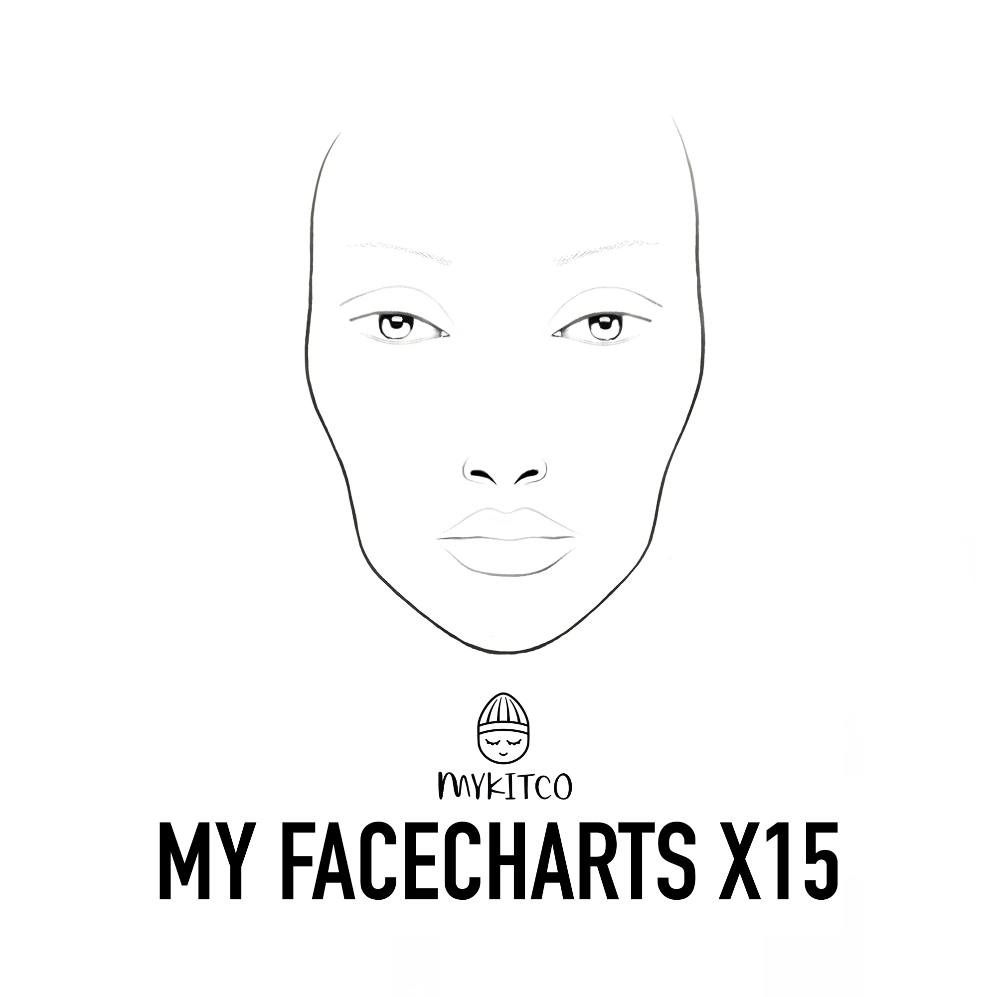 Professional Facecharts for Makeup Artists - High-Quality Beauty Templates for Cosmetic Design & Application | Perfect for Salon, Spa & Makeup Studio Use
