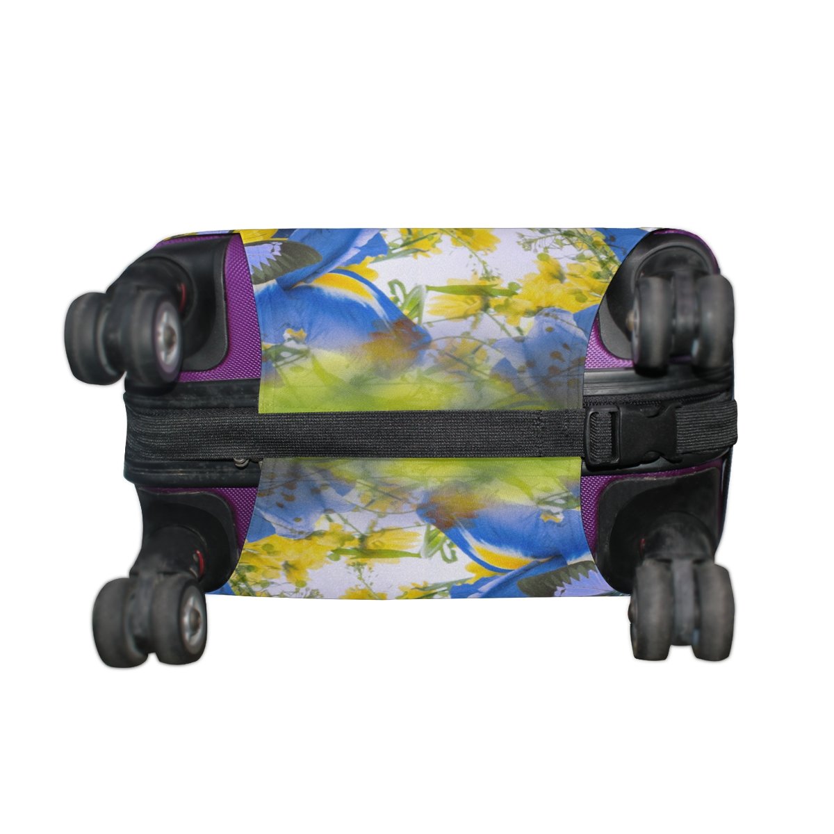 U LIFE Nature Daisy Butterfly Floral Luggage Cover Protector - Waterproof Travel Suitcase Protector for Airlines, Vacation & Business Trips - Fits Most 20-28 Inch Luggage