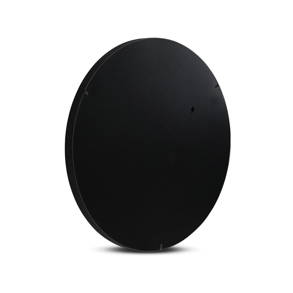 Embellir 24 Inch Round Wall Mirror - Black Framed Bathroom Makeup Mirror for Home Decor | Perfect for Vanity, Bedroom, and Bathroom Use