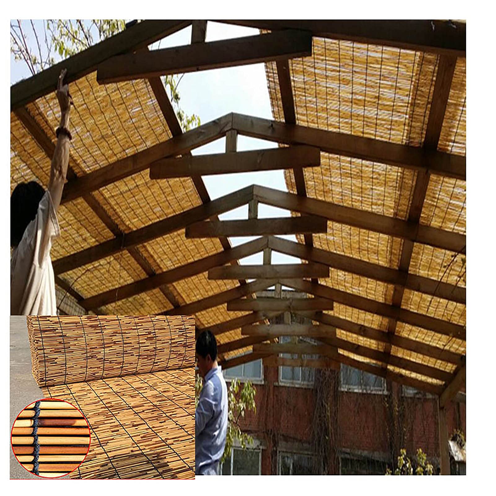Premium Blackout Bamboo Fence Rolls - 2ft, 3ft, 4ft Height Options for Privacy, Sun Shade & Wind Protection | Perfect for Patio, Garden, Balcony & Outdoor Privacy Screens
