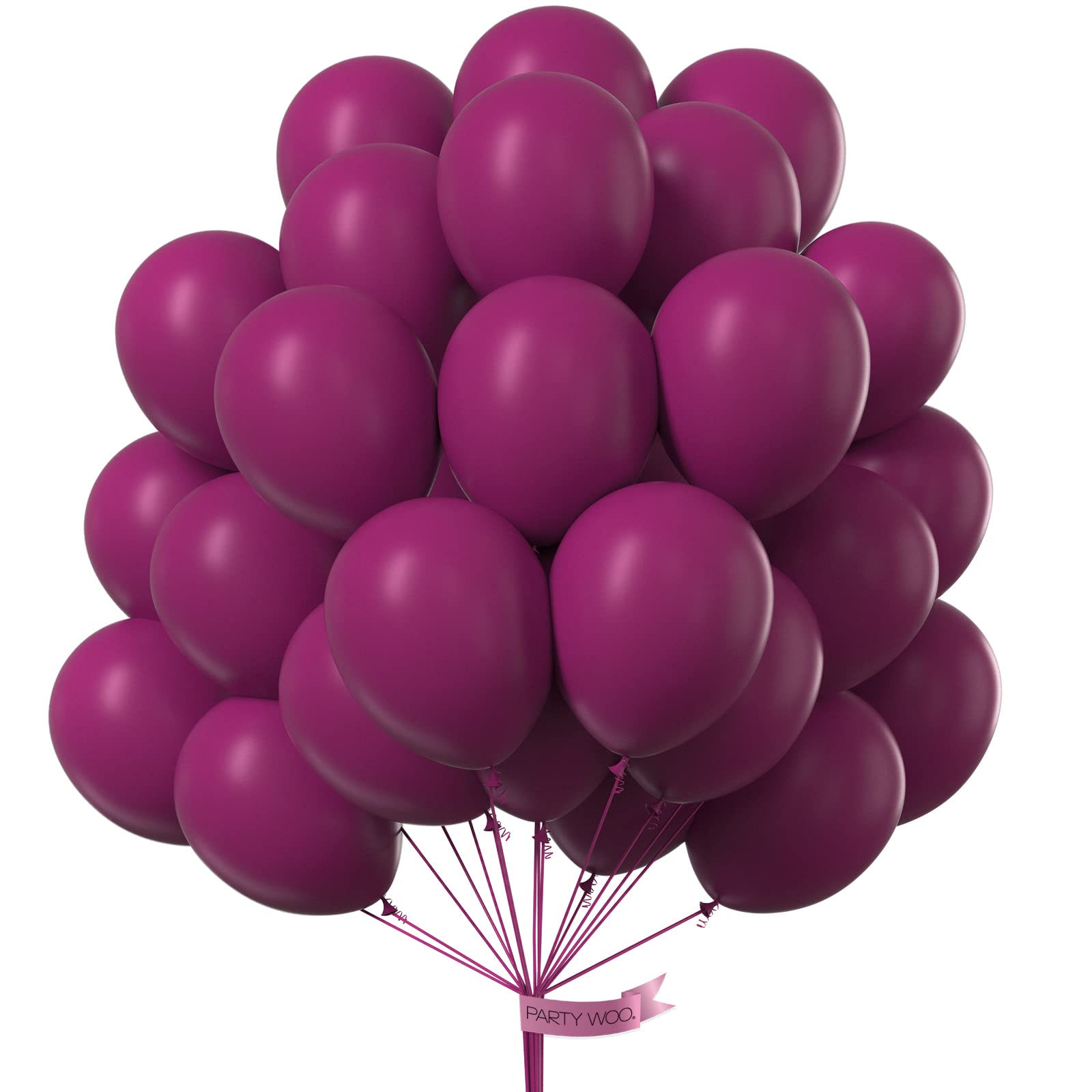 50 Pcs 12 Inch Boho Purple Balloons - Dark Purple Balloon Garland & Arch Kit for Birthday, Wedding, Baby Shower Decorations | PartyWoo Premium Latex Balloons for Indoor & Outdoor Party Decor