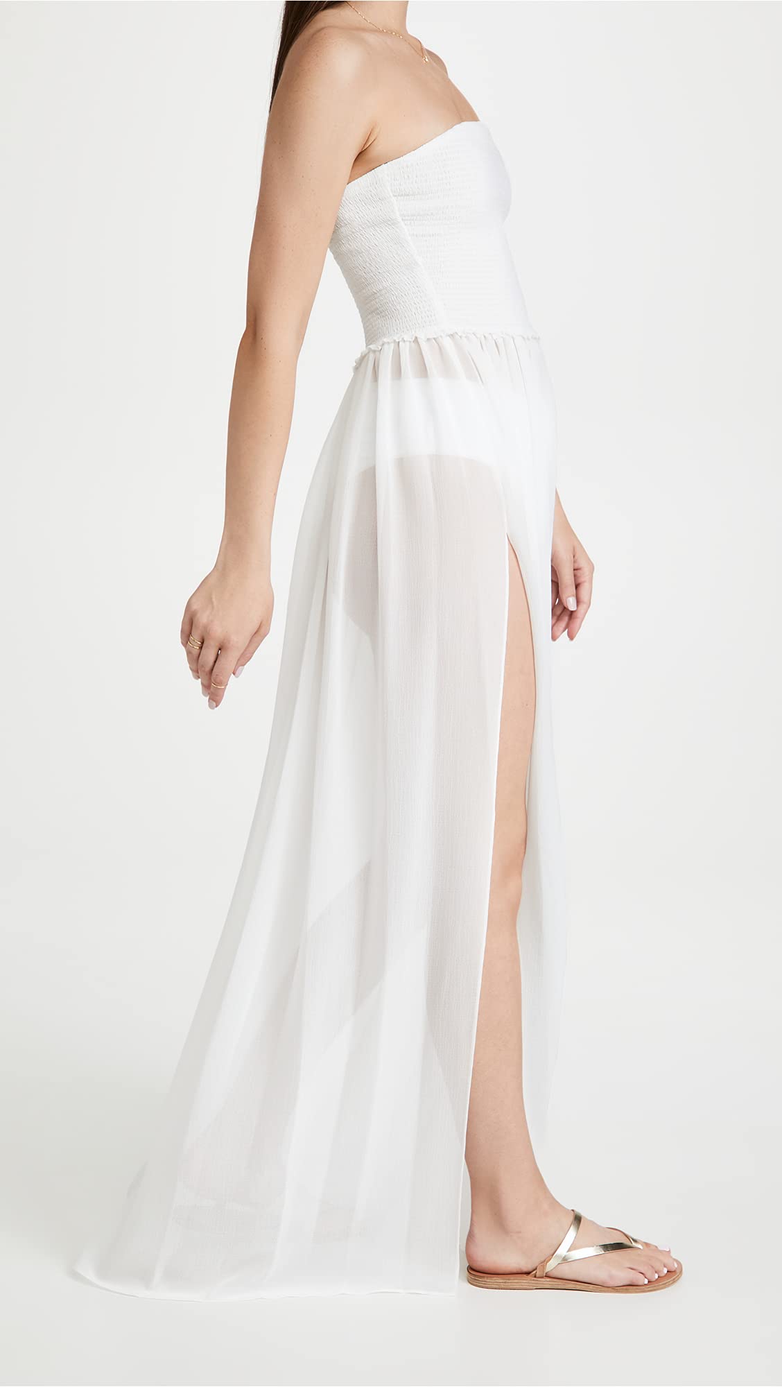 Ramy Brook Women's Calista Smocked Maxi Dress - Flowy Summer Beach Dress for Vacations, Weddings & Date Nights