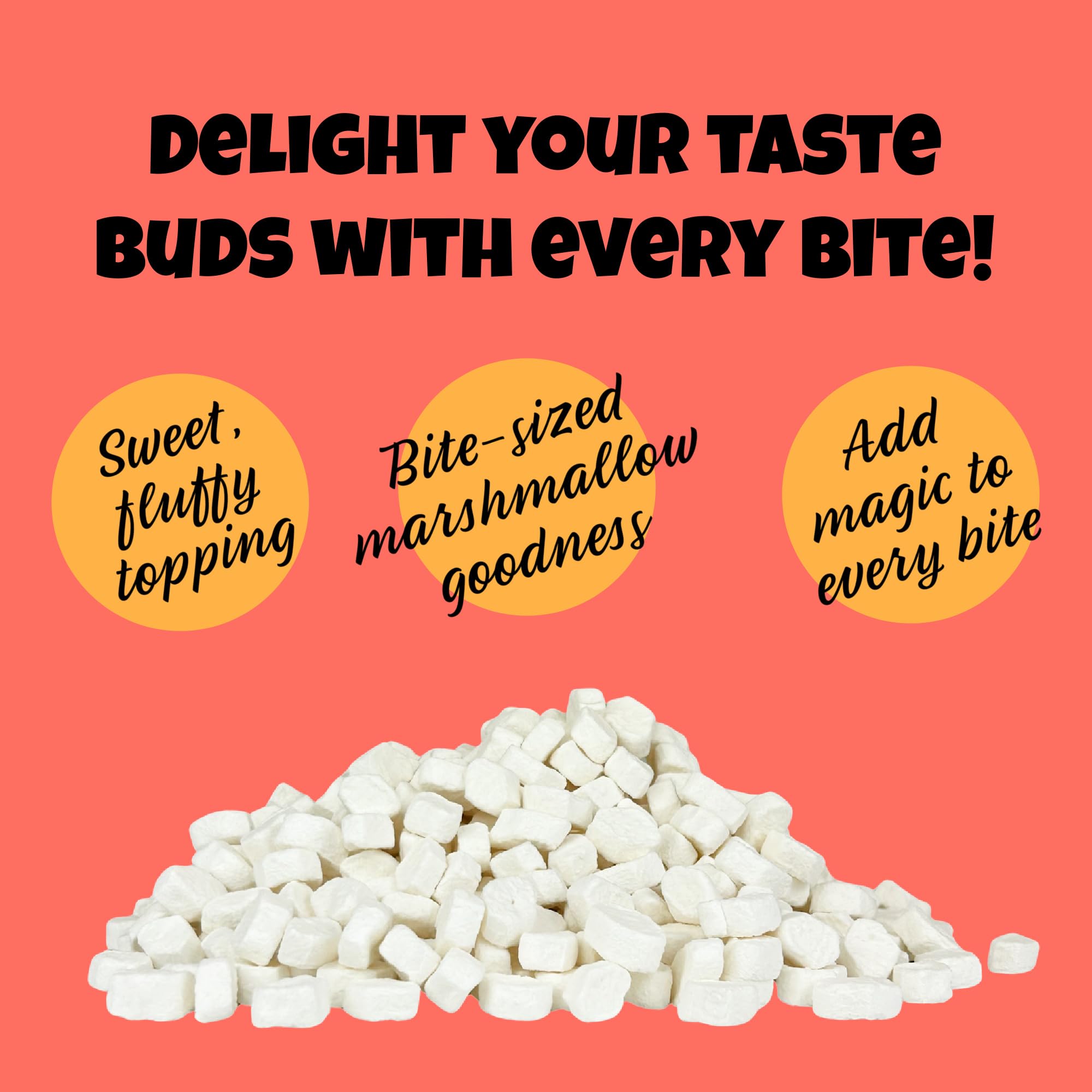 Vanilla Dehydrated Mini Marshmallow Bits 8oz - Fresh White Marshmallows for Baking, Hot Cocoa & Desserts - Perfect for Camping, S'mores & Party Treats