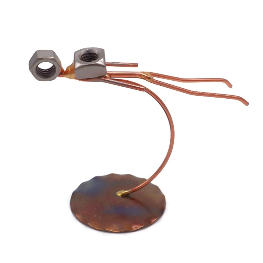 Skydiver Collectible Handmade Metal Art Figurine - Unique Desk Accessory, Office Trophy, Boss Gift & Home Décor - Perfect for Aviation Enthusiasts & Skydiving Lovers