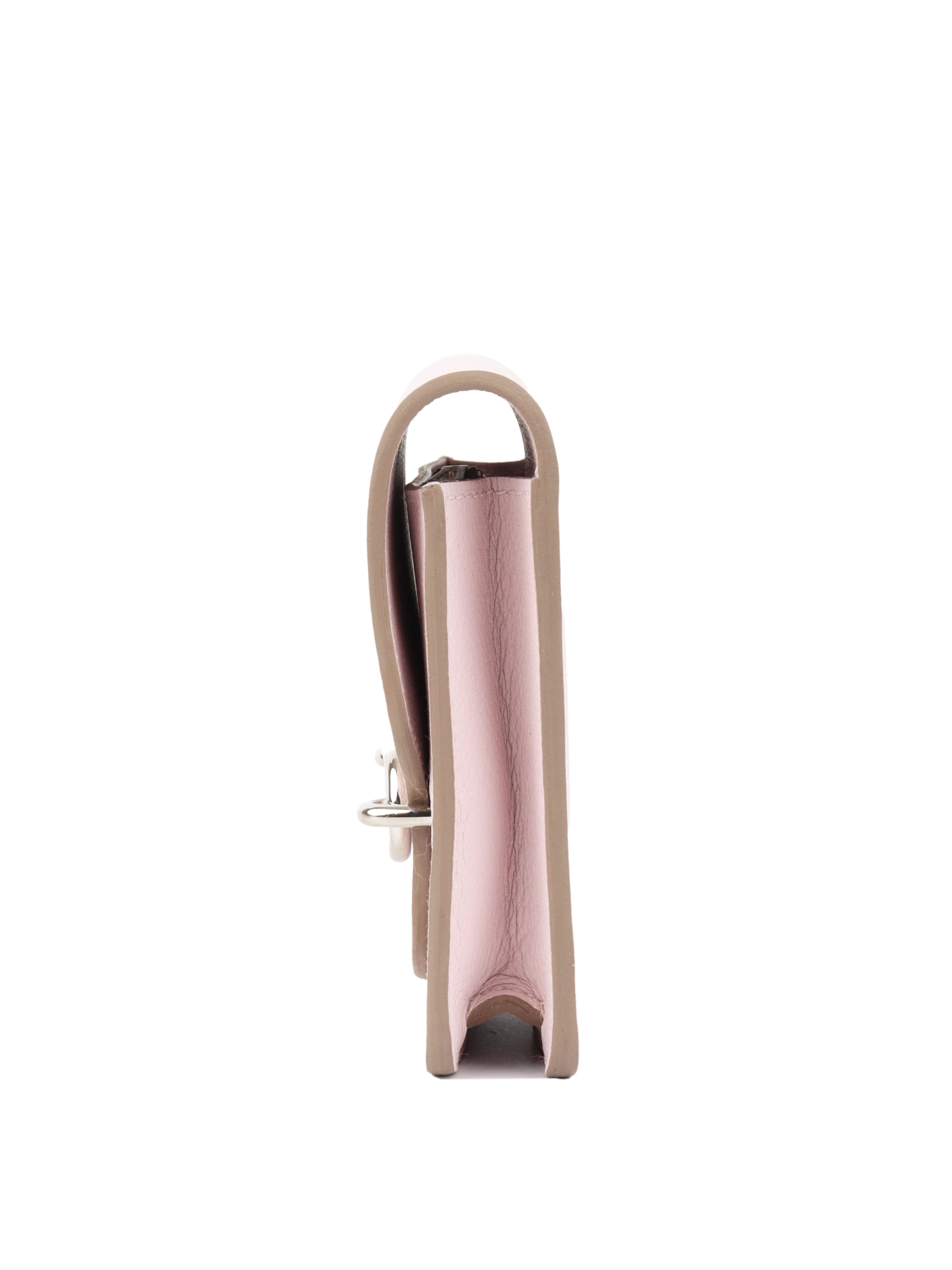 Hermes Roulis Slim Wallet in Mauve Pale - Luxury Leather Card Holder for Women | Perfect for Everyday Use, Travel & Special Occasions