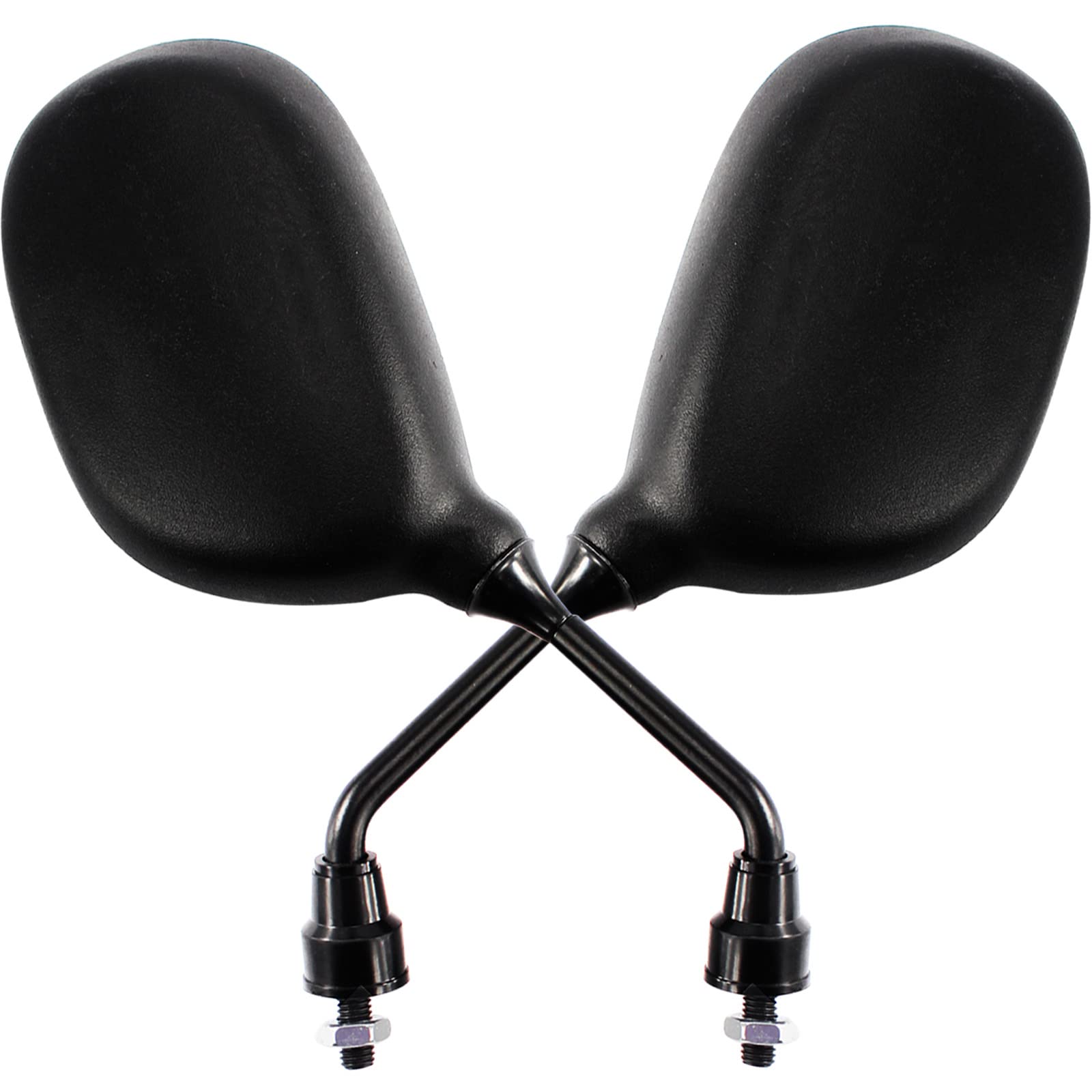 8mm Thread Rear View Mirrors & Handlebar Mirror Bracket Clamp for 50cc 150cc Scooter, Motorcross, Motorcycle, ATV, Dirt Bike - Universal Fit for QMB139 Engine - Perfect for Street Riding, Off-Road Adventures and Trail Safety