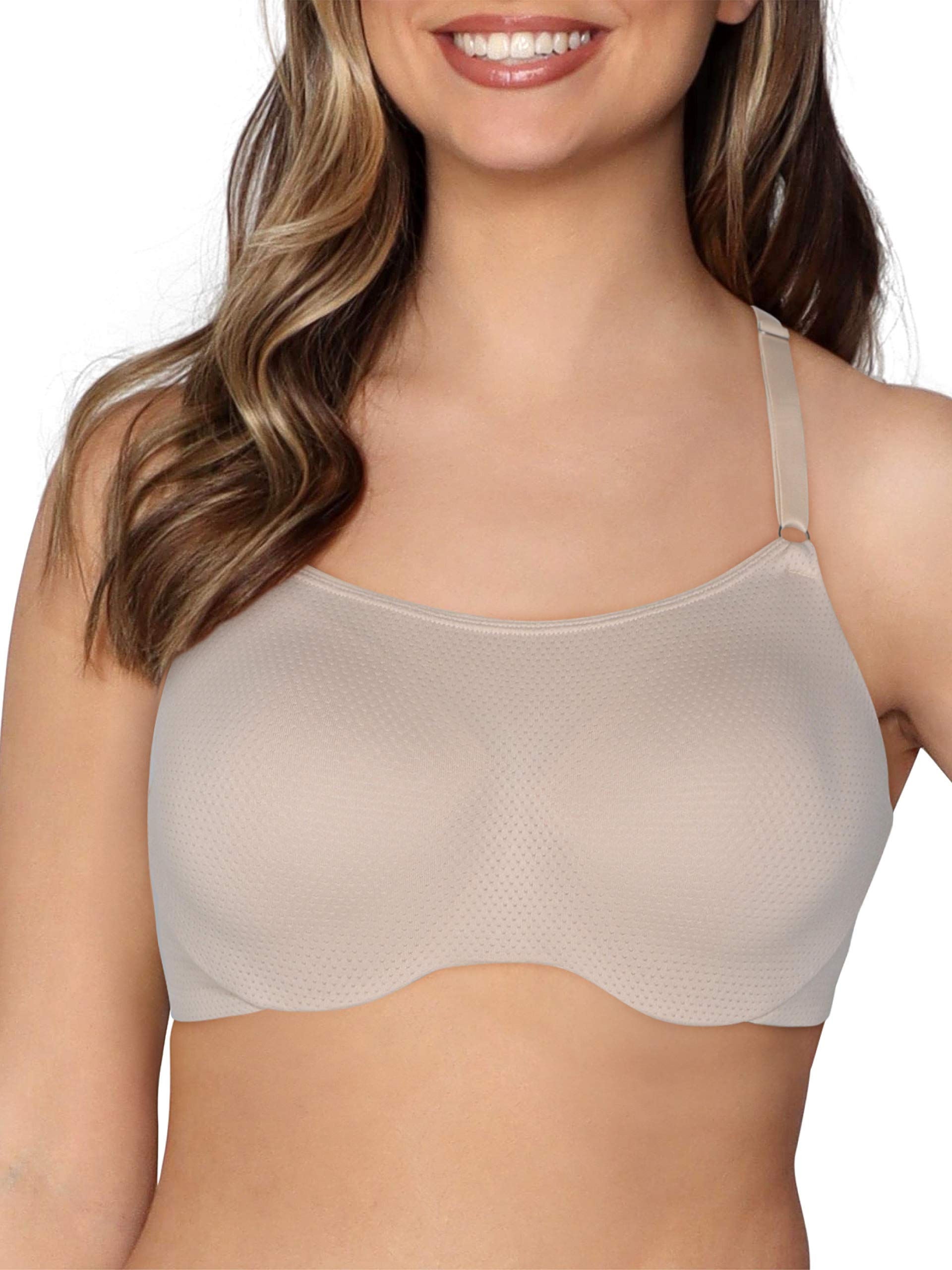 Fruit of the Loom Women's Comfortable Breathable Cami Bra with Adjustable Convertible Straps - Perfect for Yoga, Workout & Everyday Wear