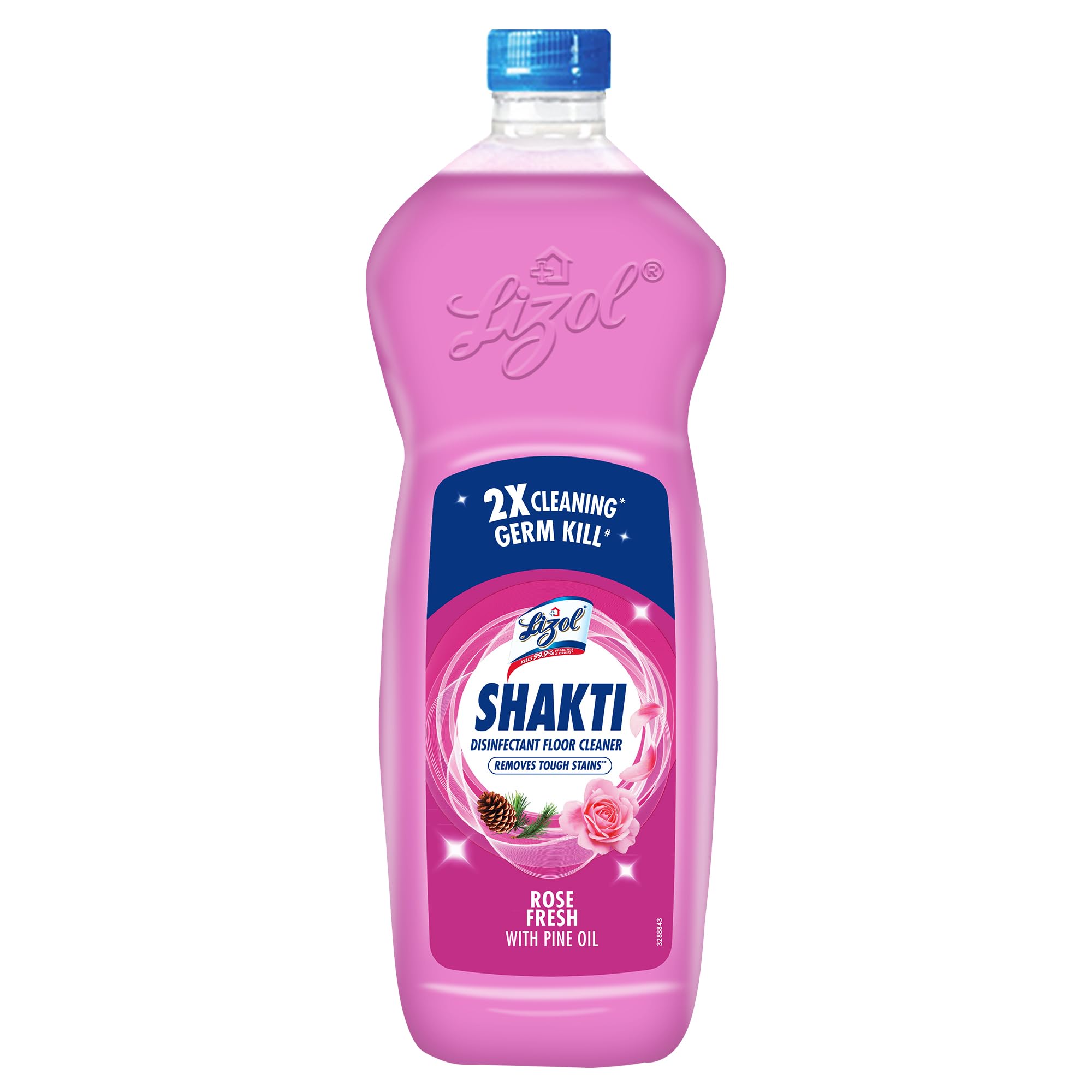 Lizol Shakti 900ml - Rose Fresh Disinfectant Floor Cleaner | All Floor Types | 2X Better Cleaning Than Phenyl | Ideal for Homes, Offices & Hospitals