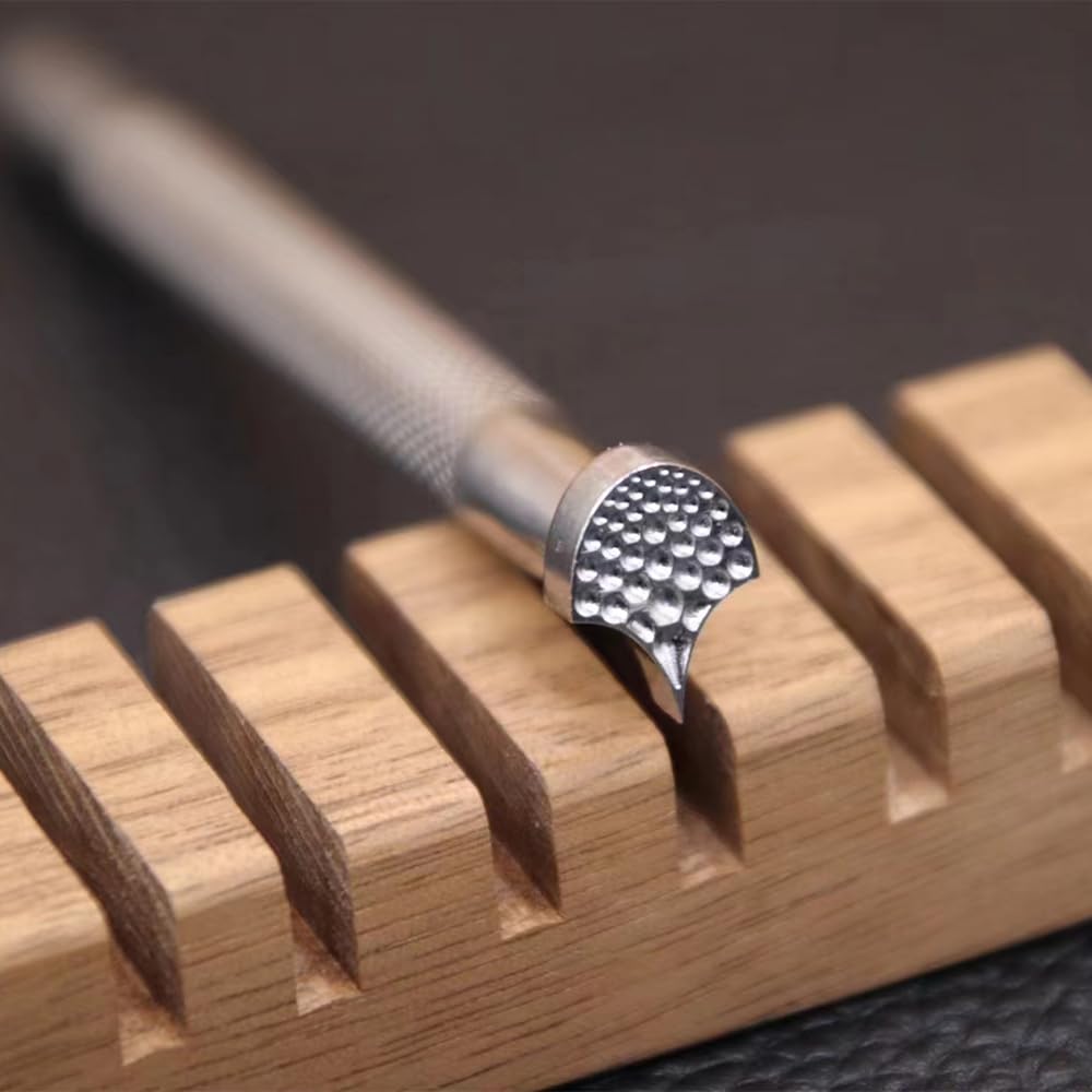 Premium 304 Stainless Steel Leather Stamping Tools - Dragon Scale Design for Leather Crafting, DIY Leather Carving & Embossing | Perfect for Wallets, Belts, Journals & Leather Accessories