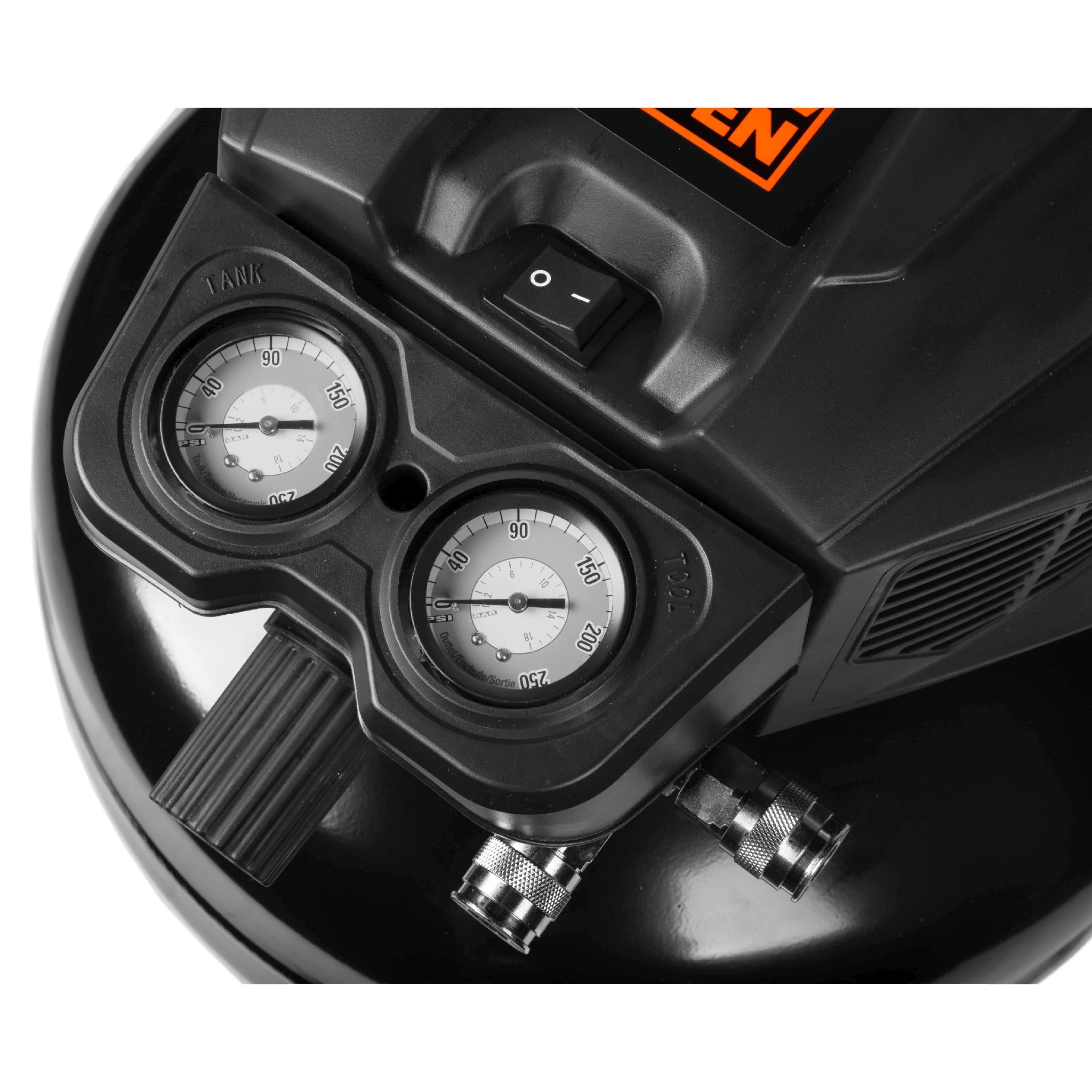 WEN AP6092 6 Gallon Oil-Free Pancake Air Compressor - Portable & Quiet for Home DIY, Nail Guns, Inflating Tires & Air Tools