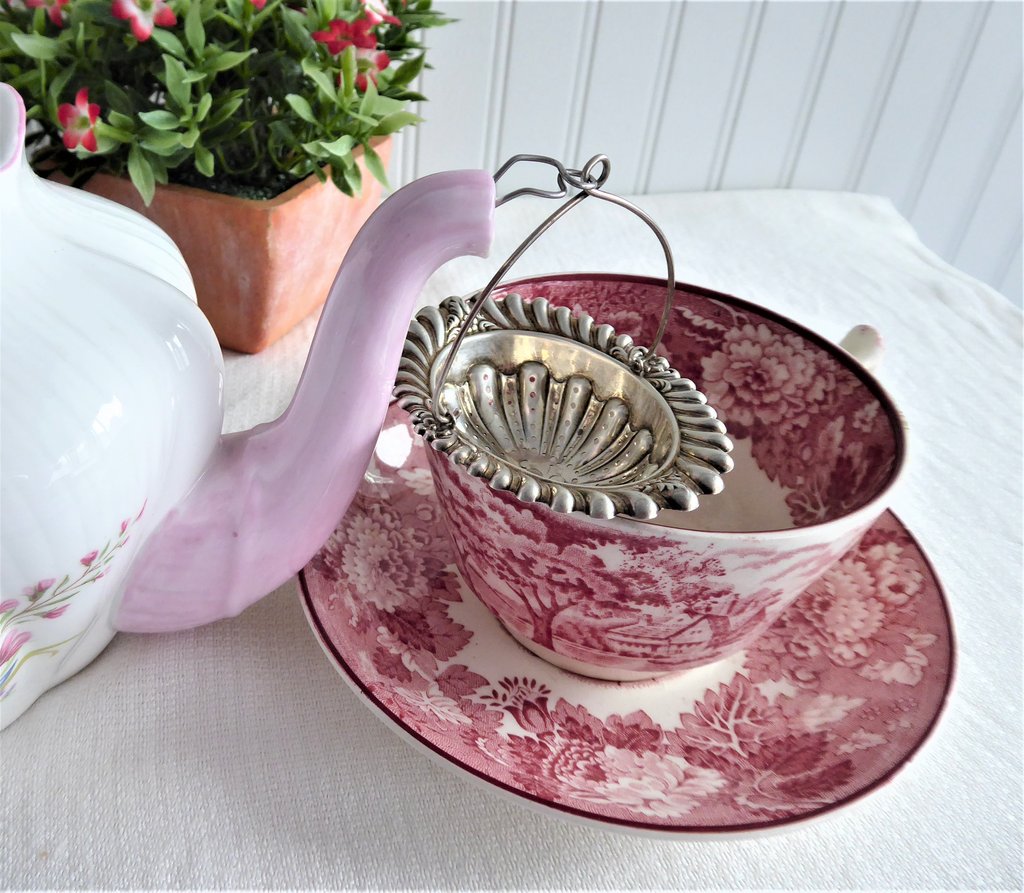 Antique Gorham Sterling Silver Teapot Spout Strainer - Victorian Tea Leaf Catcher Basket 1890s - Perfect for Loose Leaf Tea Brewing & Vintage Tea Party Decor