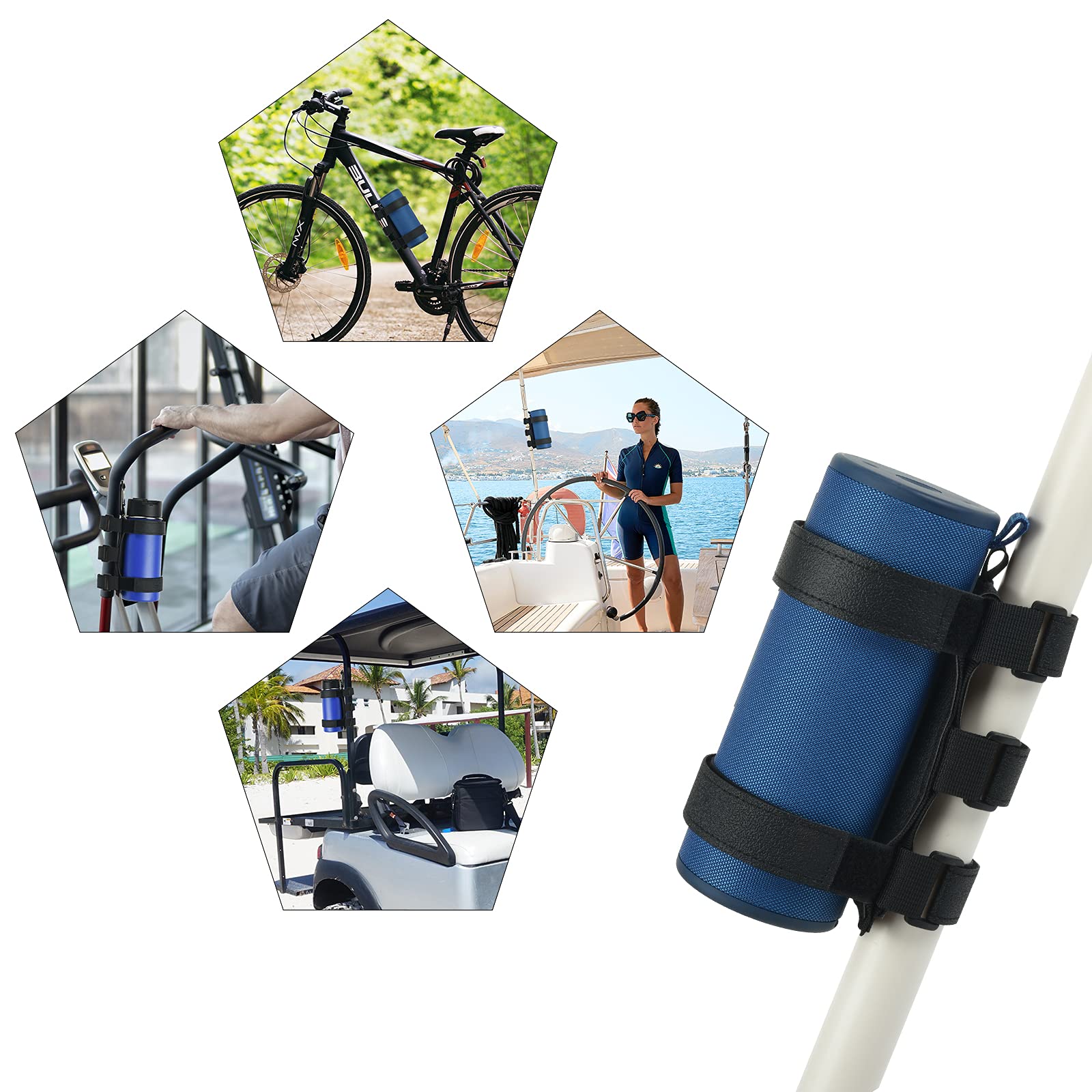 Upgraded Bike Bottle Strap Holder & Bicycle Speaker Mount - Durable Water Bottle Holder for Cycling, Outdoor Sports & Commuting - Perfect for Road Bikes, Mountain Bikes & Fitness Activities