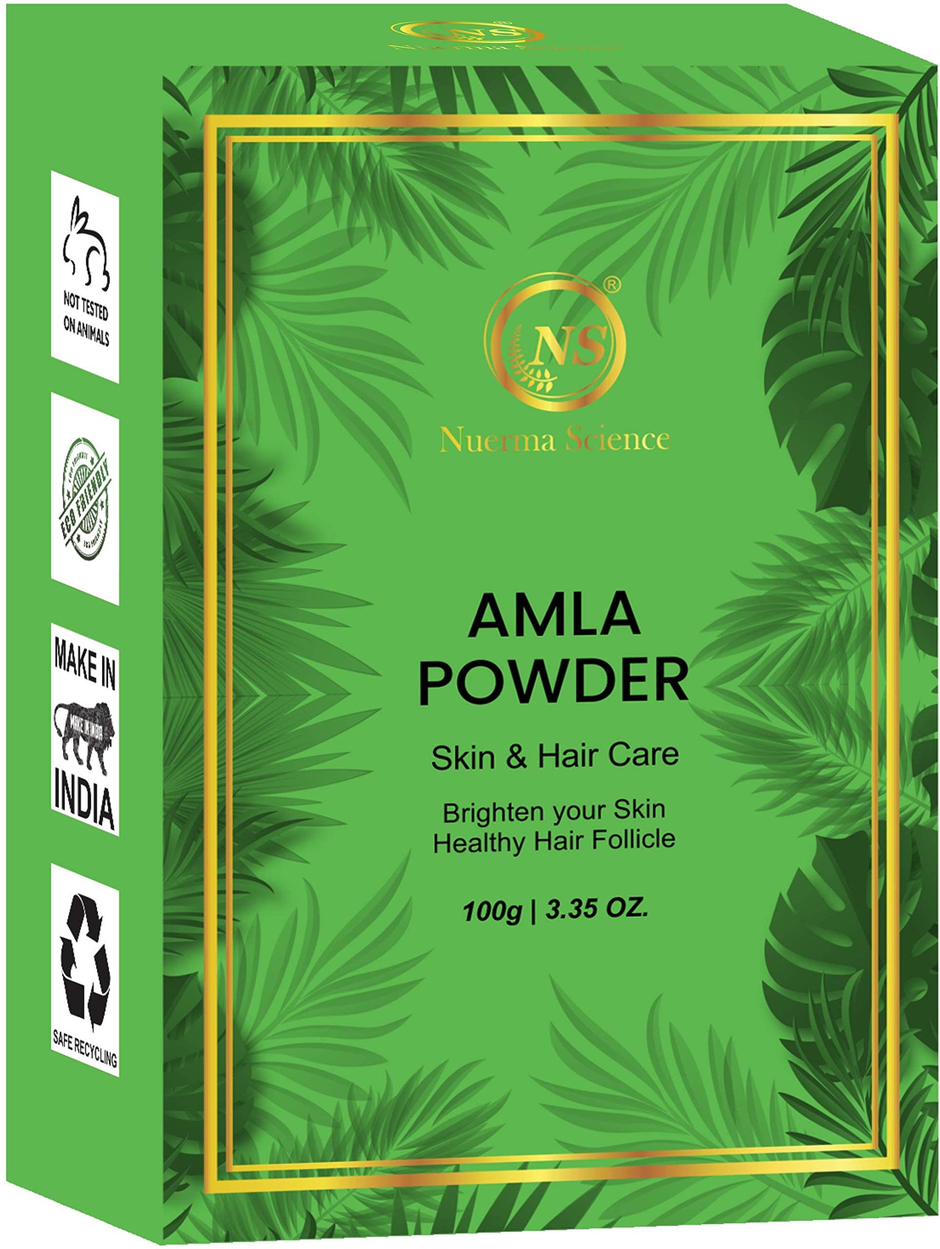 Nuerma Science Fresh Amla Powder (Amalaki, Indian Gooseberry) - Rich in Antioxidants & Vitamin C | Supports Immune System, Digestive Health & Hair Growth | 100g | Perfect for Smoothies, Teas & Ayurvedic Recipes