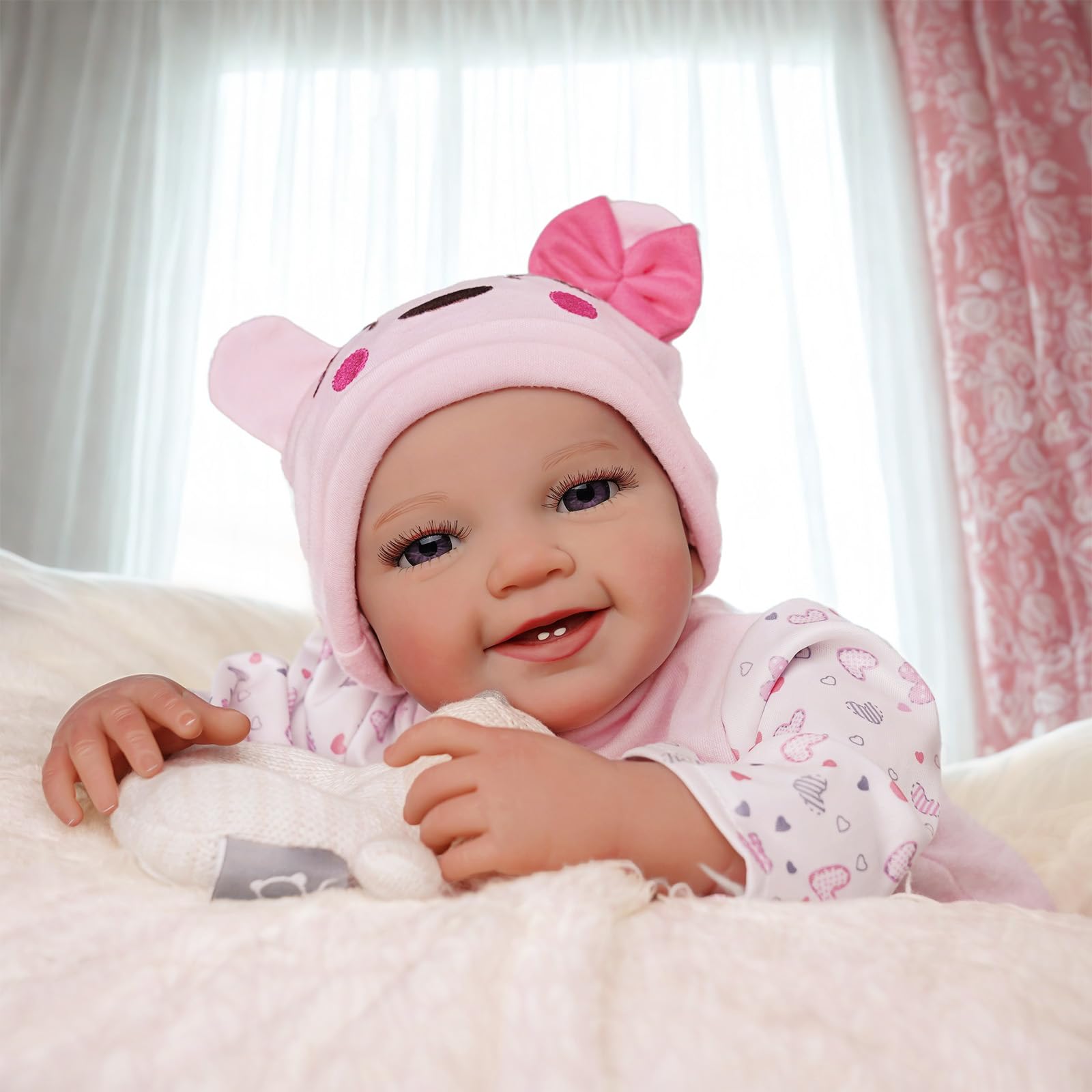 Lifelike Reborn Baby Doll - Leen, 20-Inch Realistic Newborn Baby Girl Doll with Soft Body, Gift Box - Perfect for Kids Age 3+, Role Play, Collecting & Nursery Decor