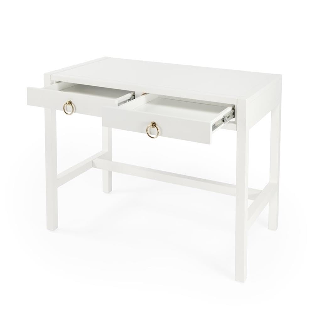 White Beaumont Lane Wood Desk for Home Office & Study