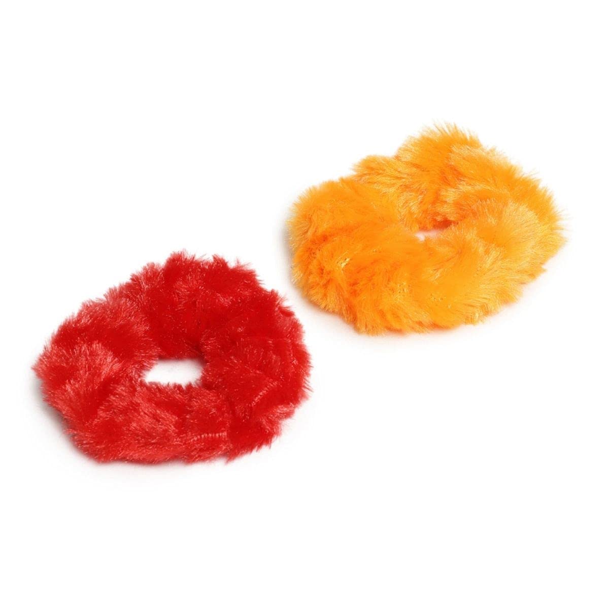 Accessher 12 Pcs Women's Hair Bands - Soft Fur & Silky Scrunchies, Stretchable Hair Ties for Women - Perfect for Workouts, Office, or Everyday Styling